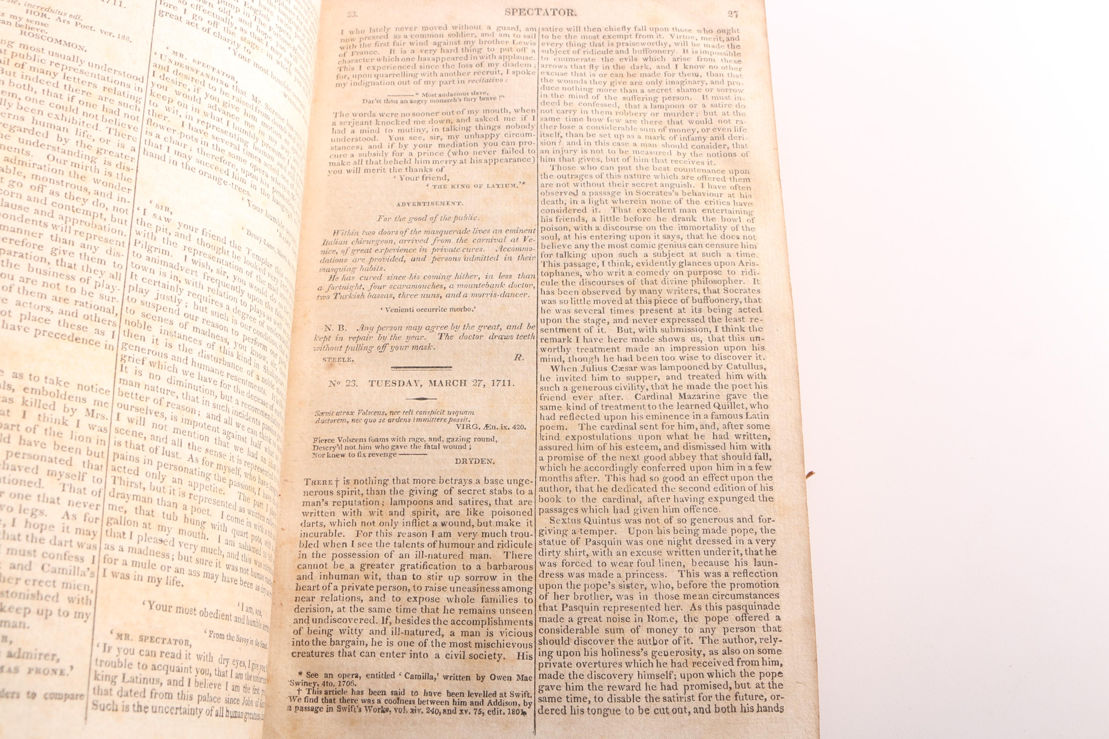 1822 "The Spectator" by Joseph Addison and Richard Steele