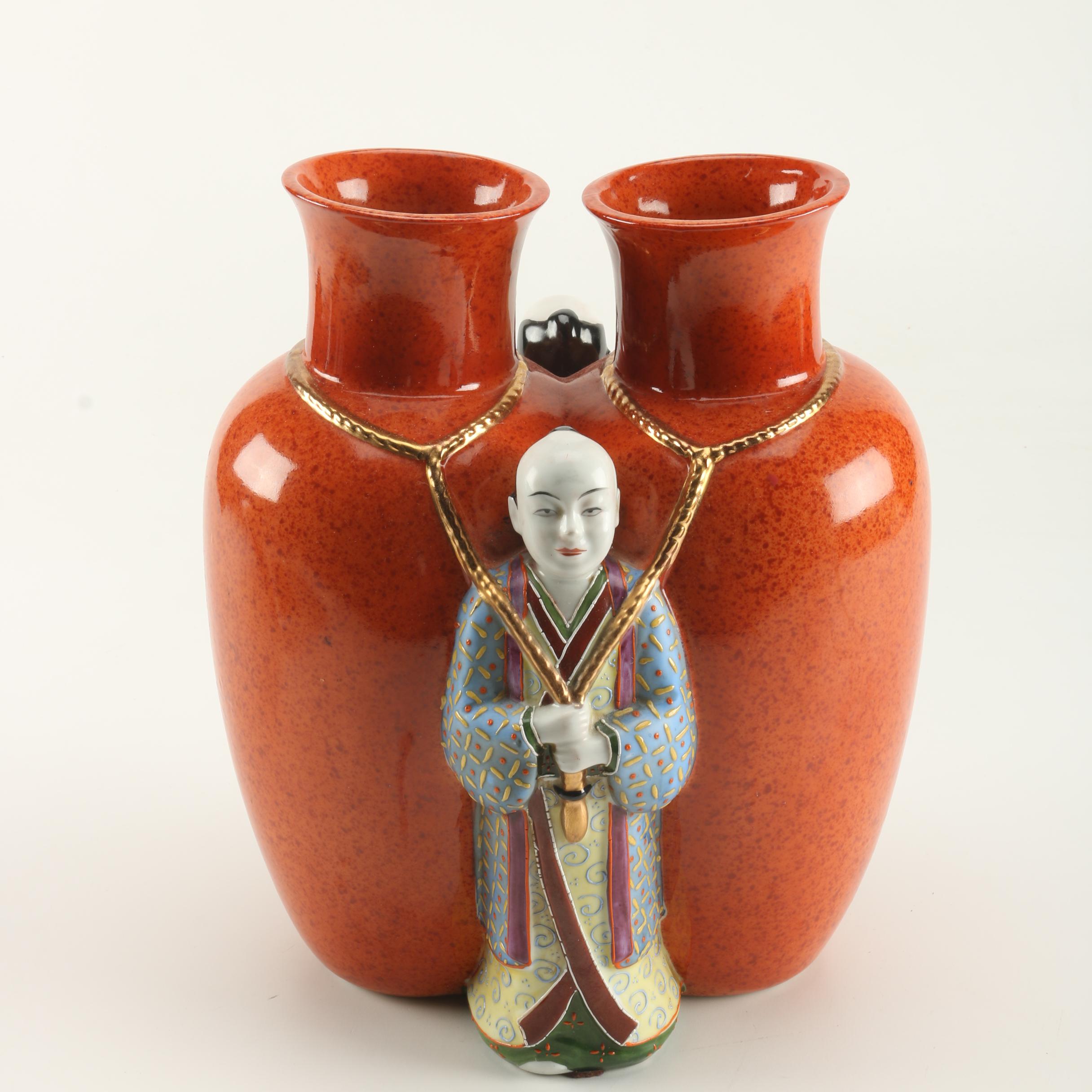 The Haldon Group Asian Inspired Double Vase