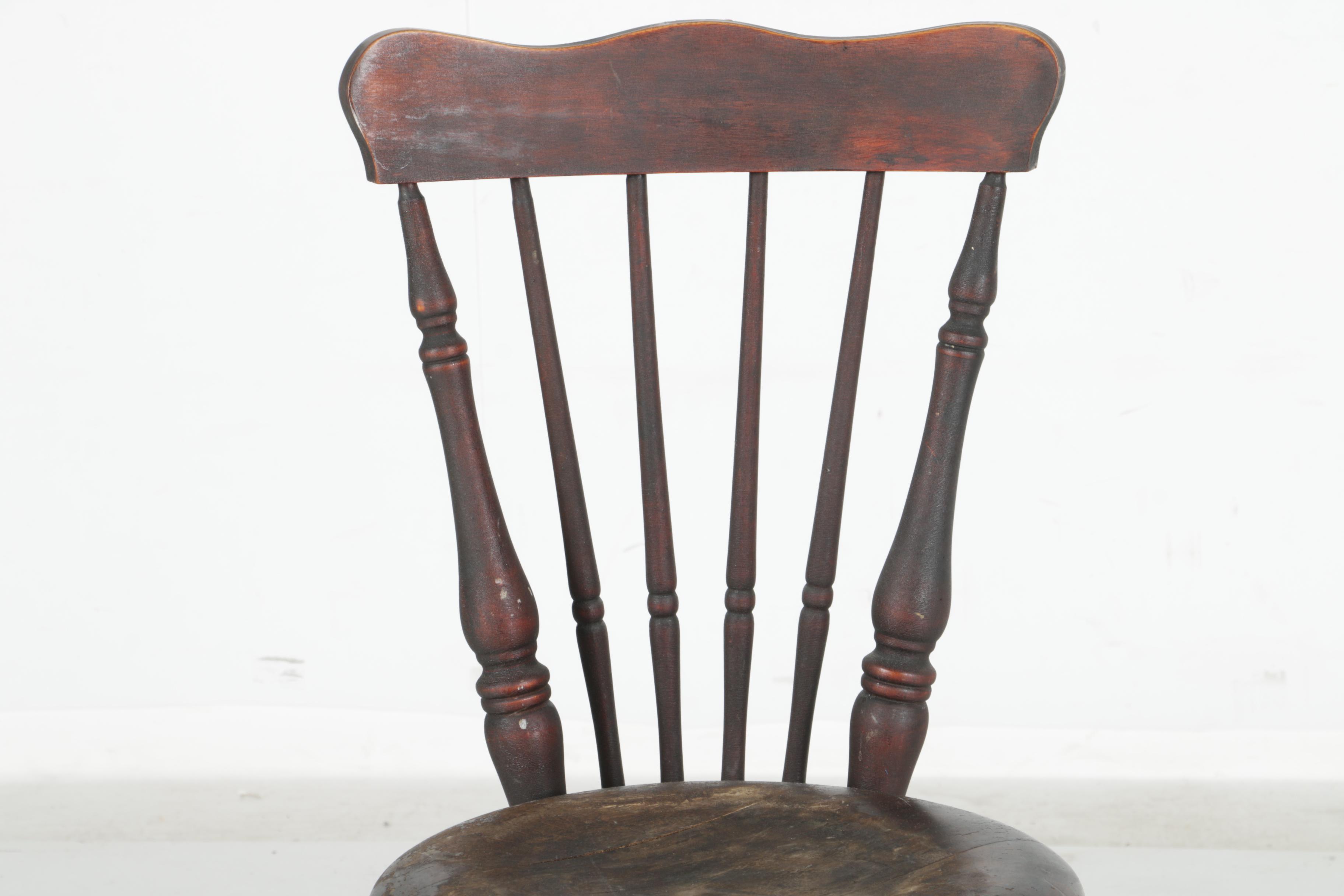 Victoria Era Antique Spindle Back Piano Stool