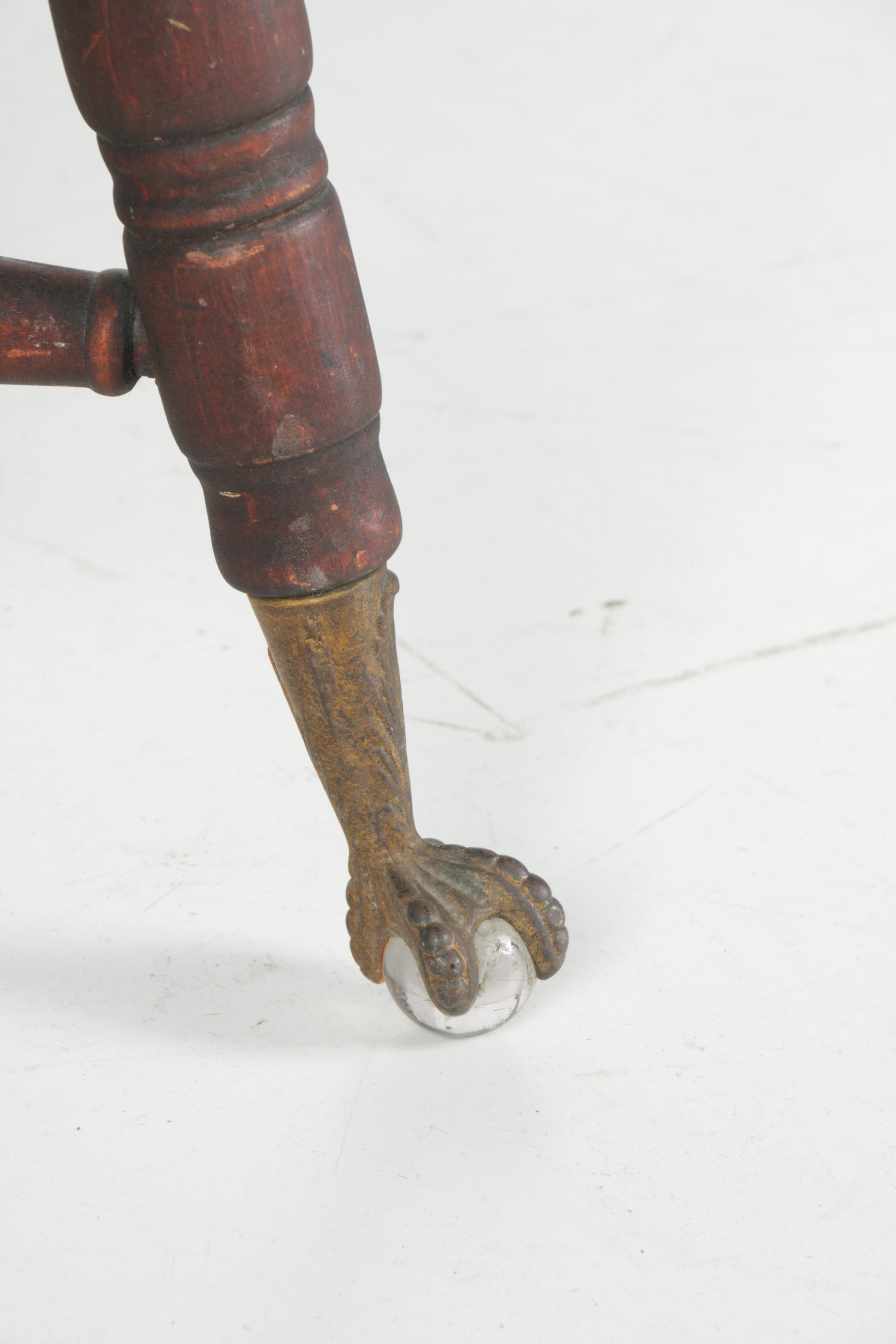 Victoria Era Antique Spindle Back Piano Stool