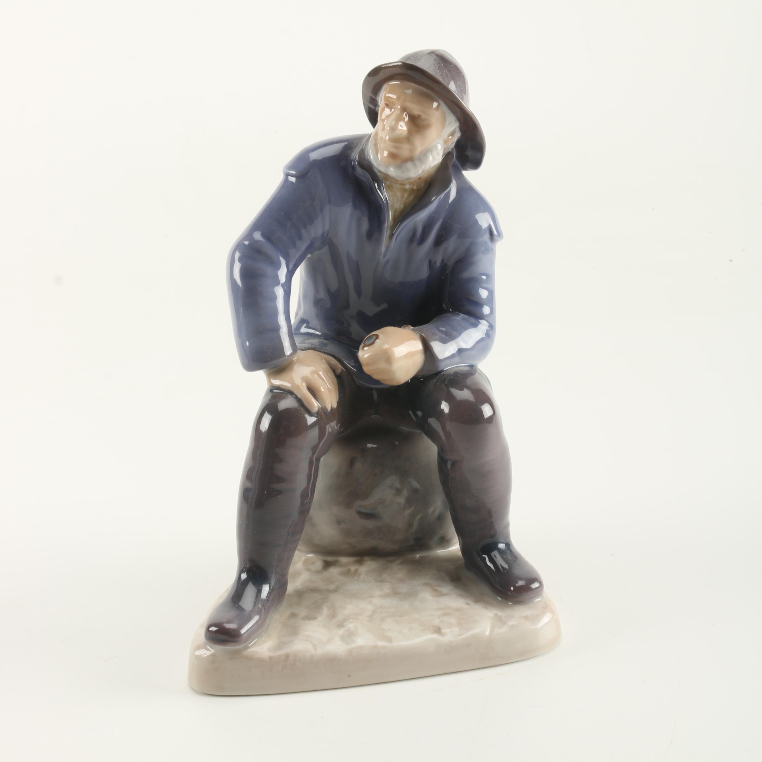 1995 Bing & Grondahl "Fisherman" Porcelain Figurine