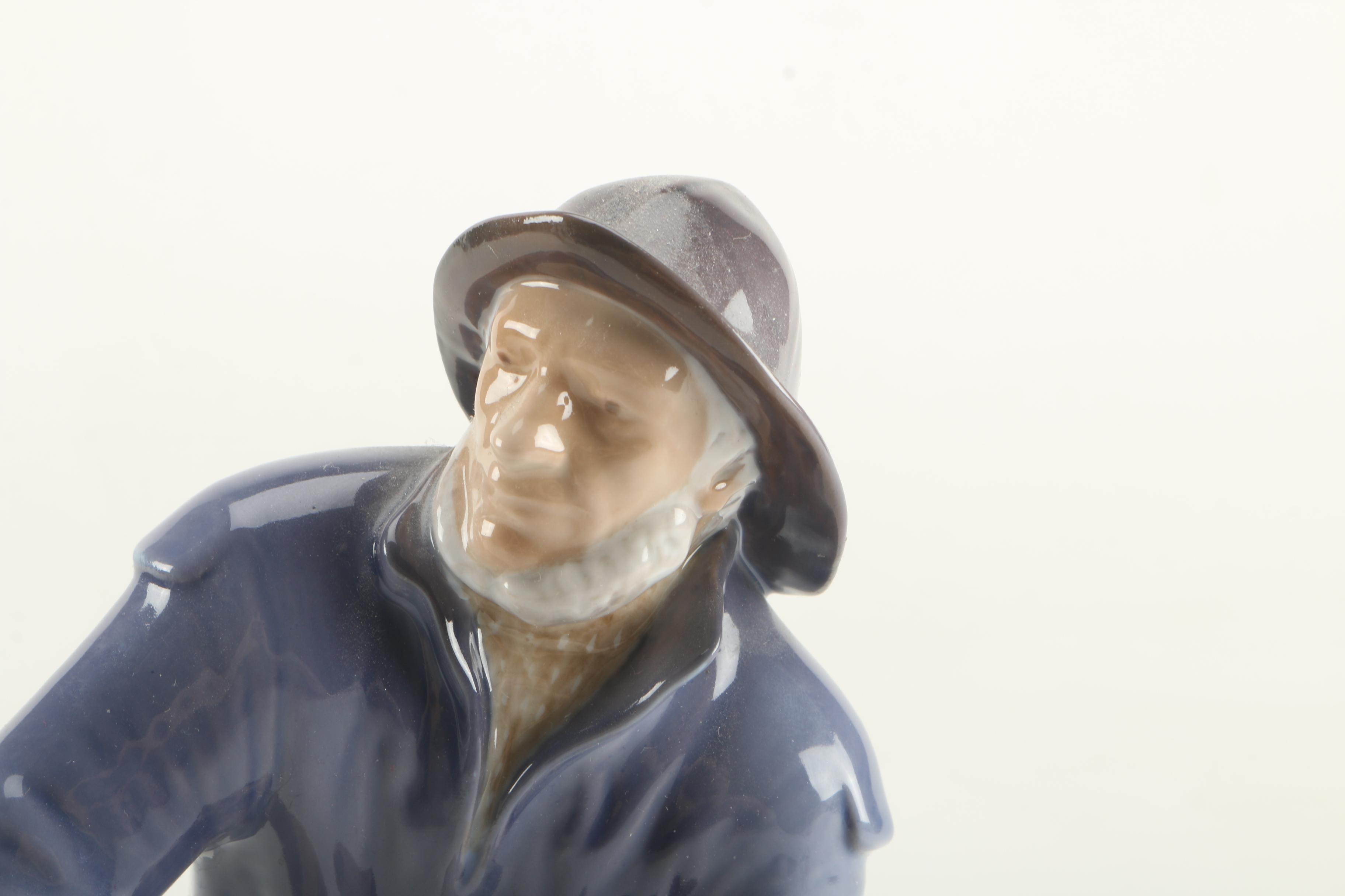 1995 Bing & Grondahl "Fisherman" Porcelain Figurine