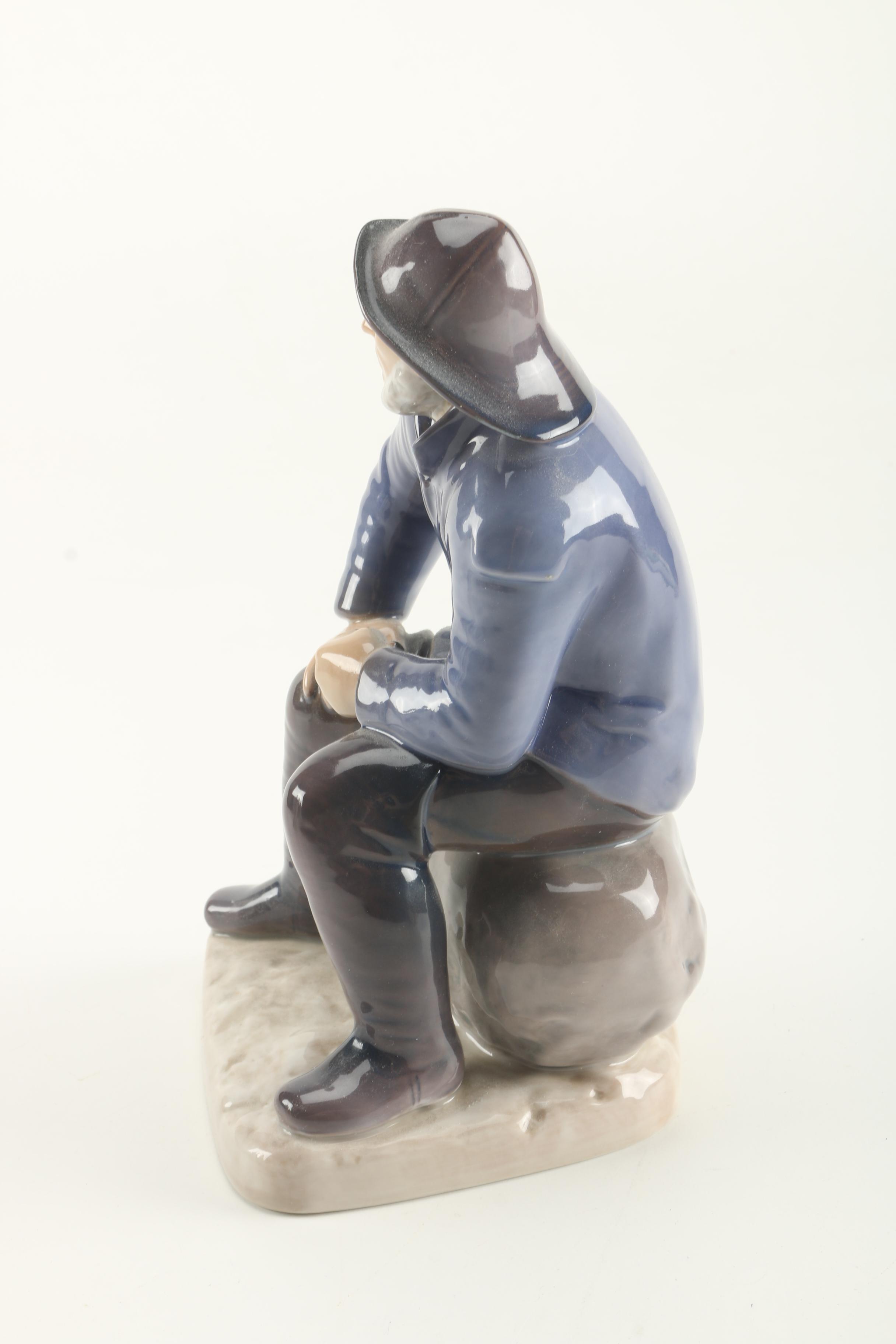 1995 Bing & Grondahl "Fisherman" Porcelain Figurine