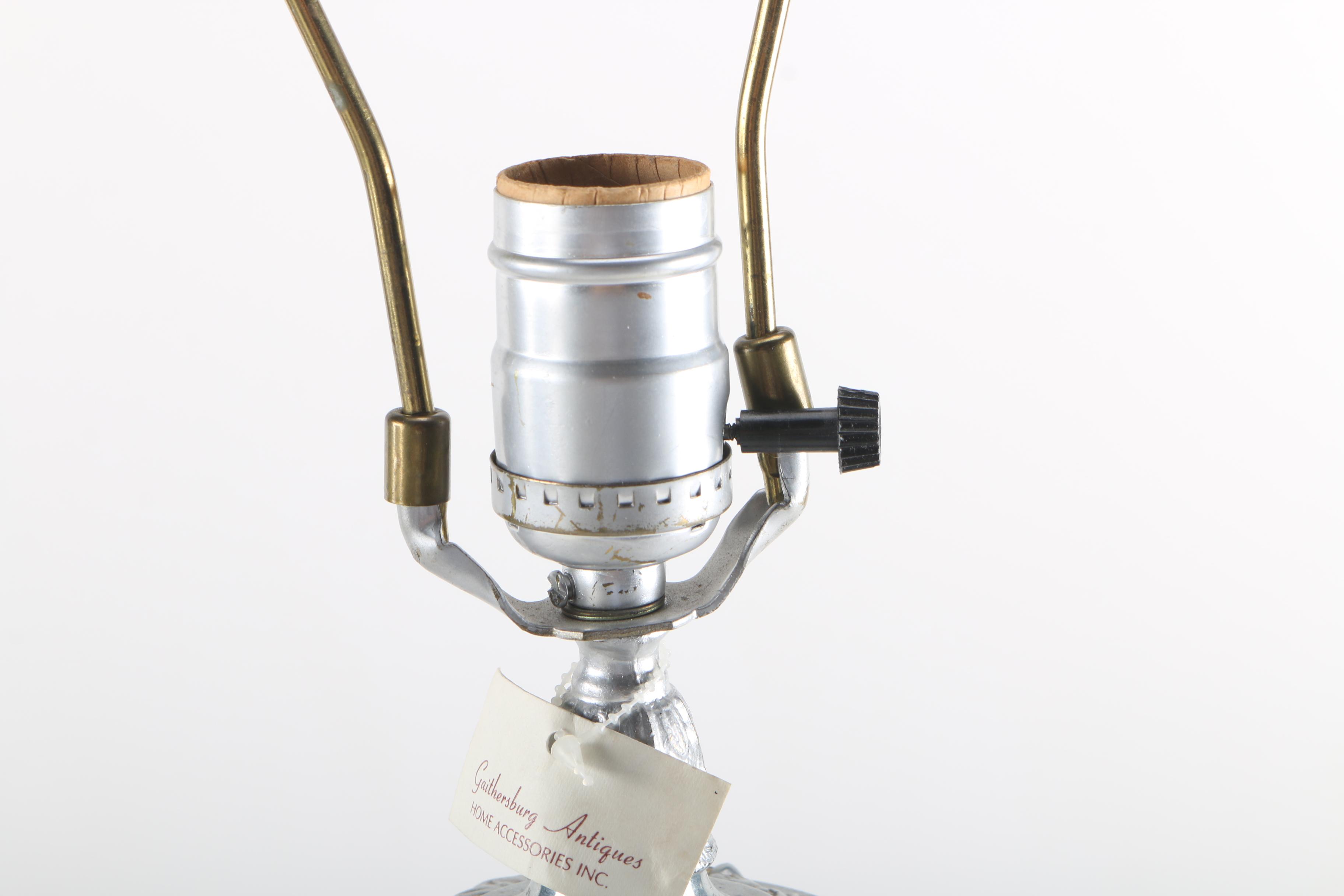 Metal Table Lamp With Marble Base