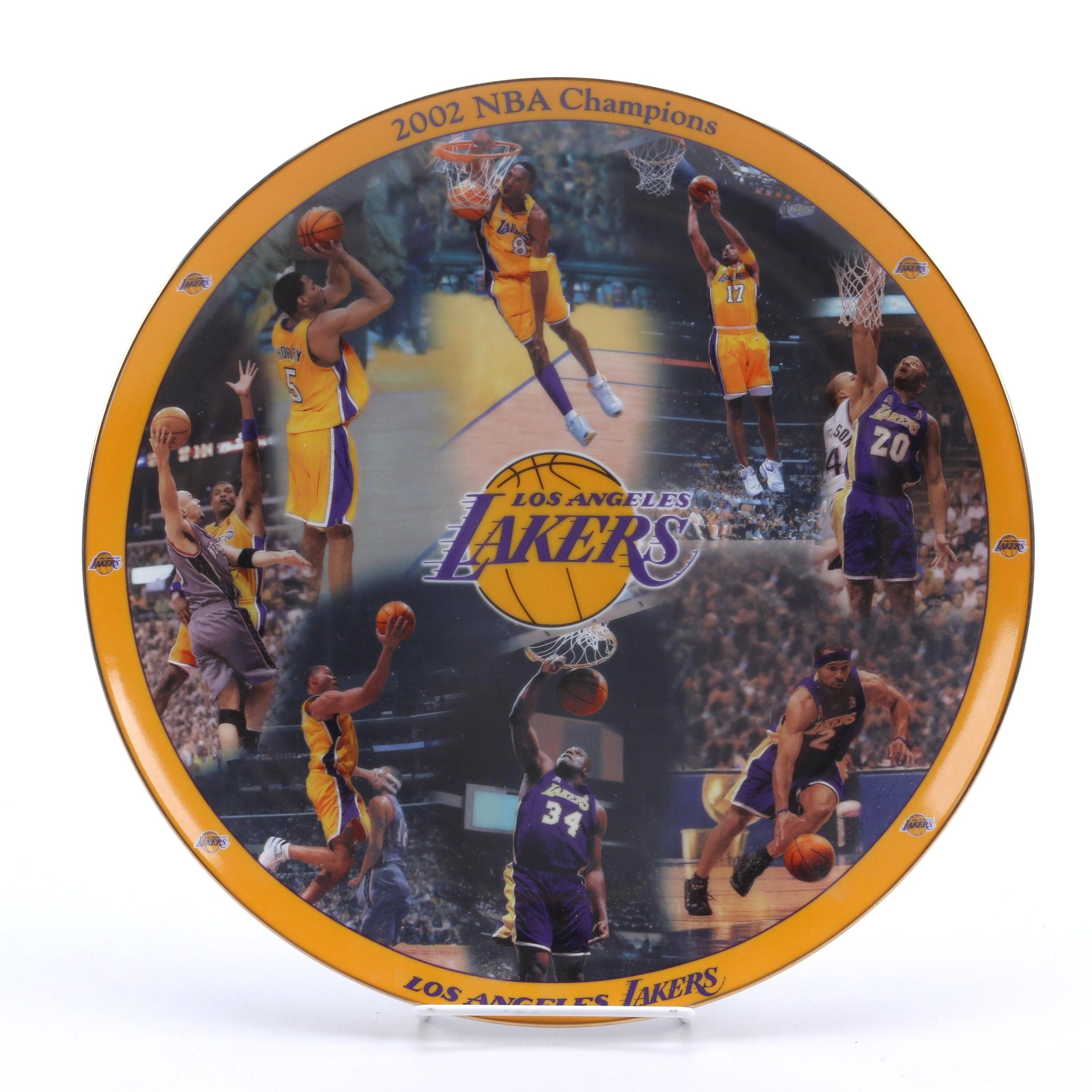 L.A Lakers 2002 NBA Champions Decorative Plate