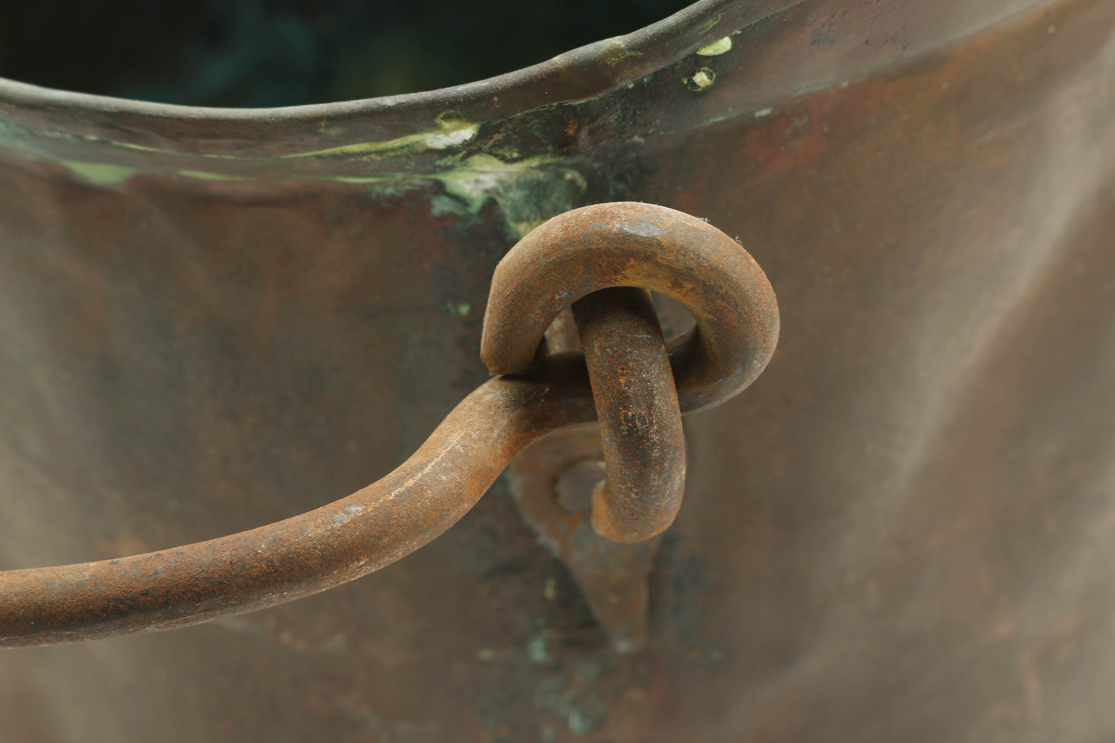 Rustic Vintage Copper Pots
