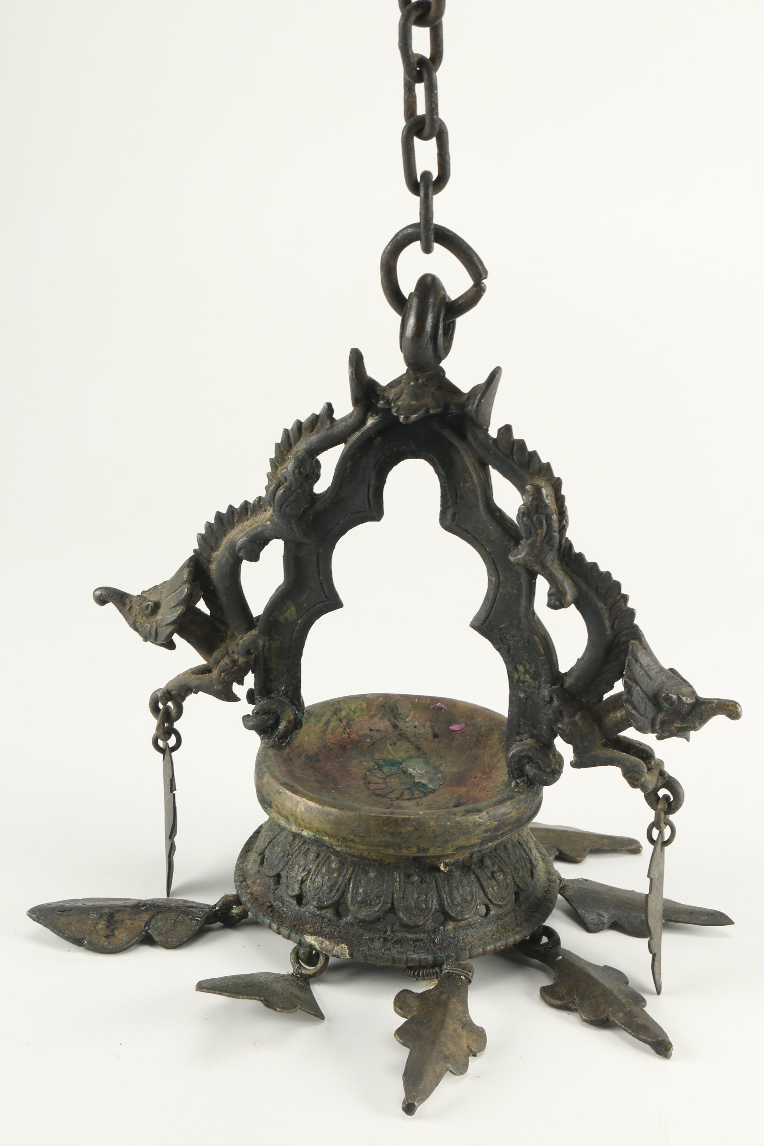 Hanging Wrought Iron Candle Holder