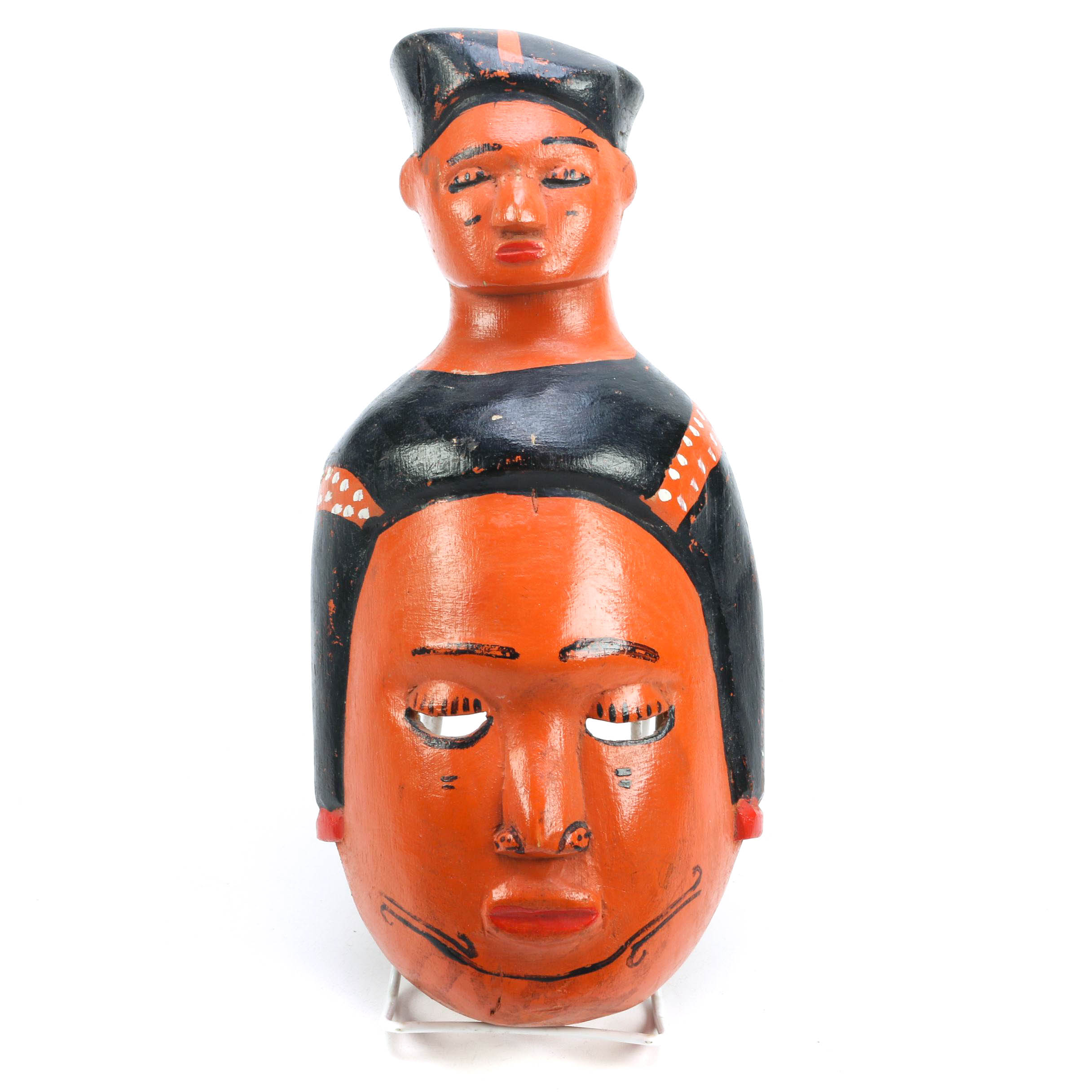 Wooden Double Face Dance Mask