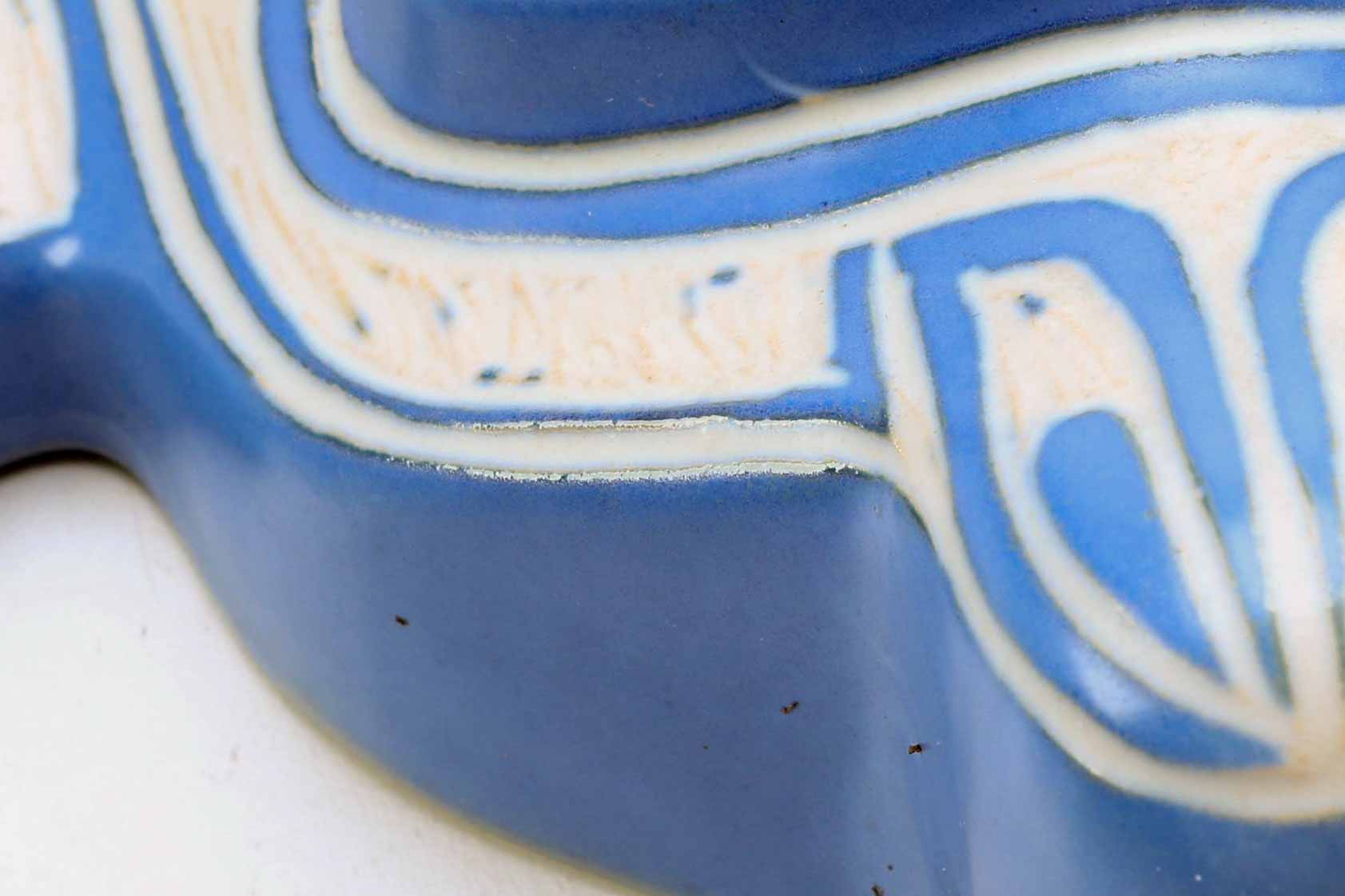 Pablo Zabal Blue and White Ceramic Mask