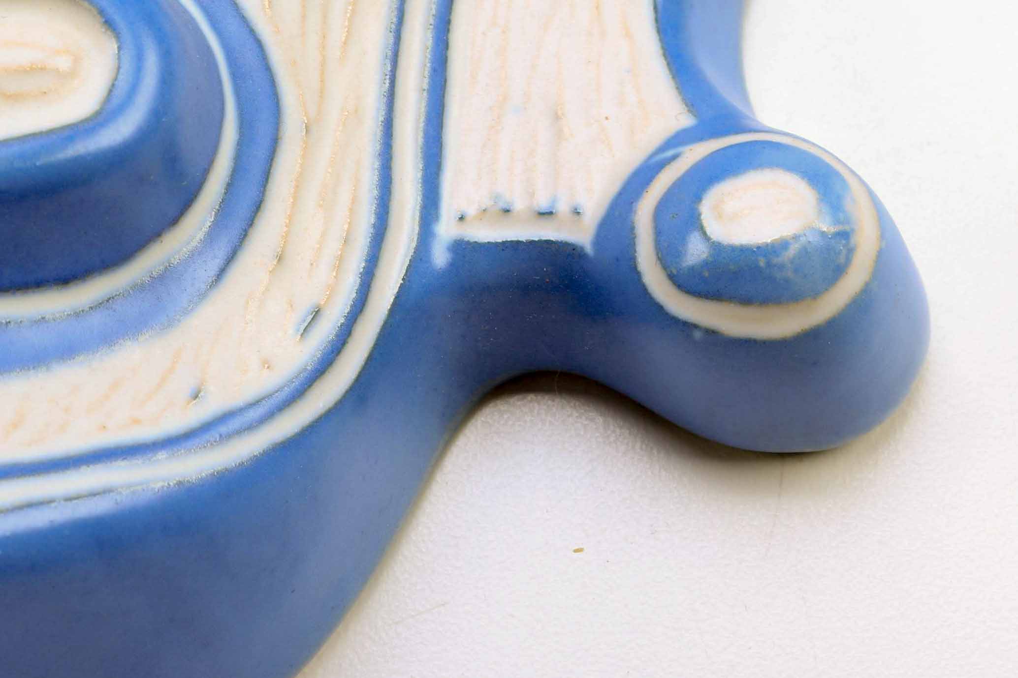 Pablo Zabal Blue and White Ceramic Mask