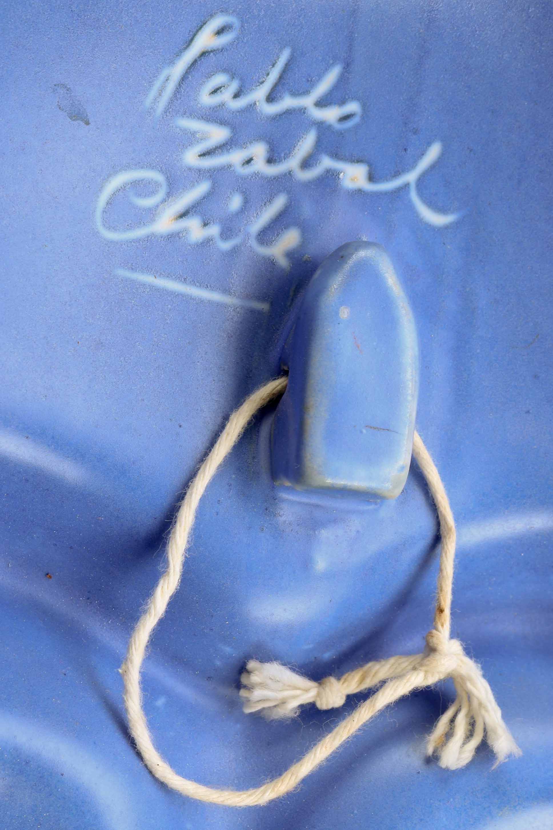 Pablo Zabal Blue and White Ceramic Mask