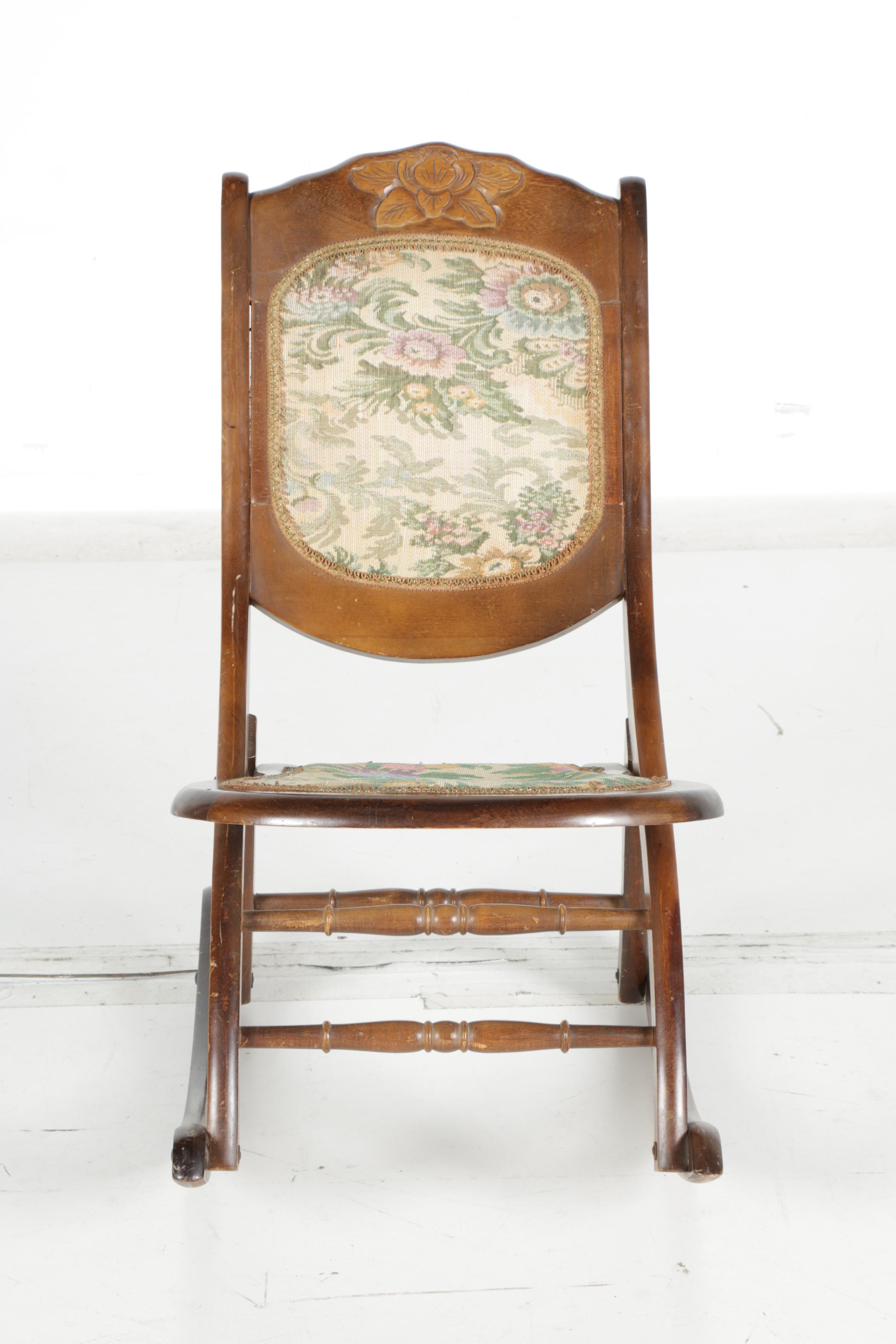 Victorian Style Folding Rocking Chair