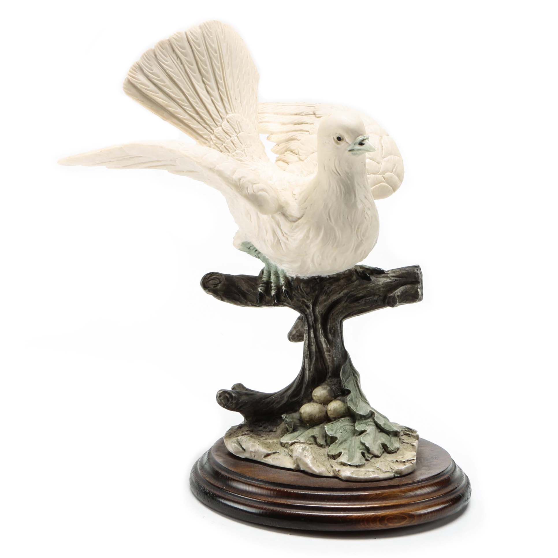 White Ceramic Bird Figurine