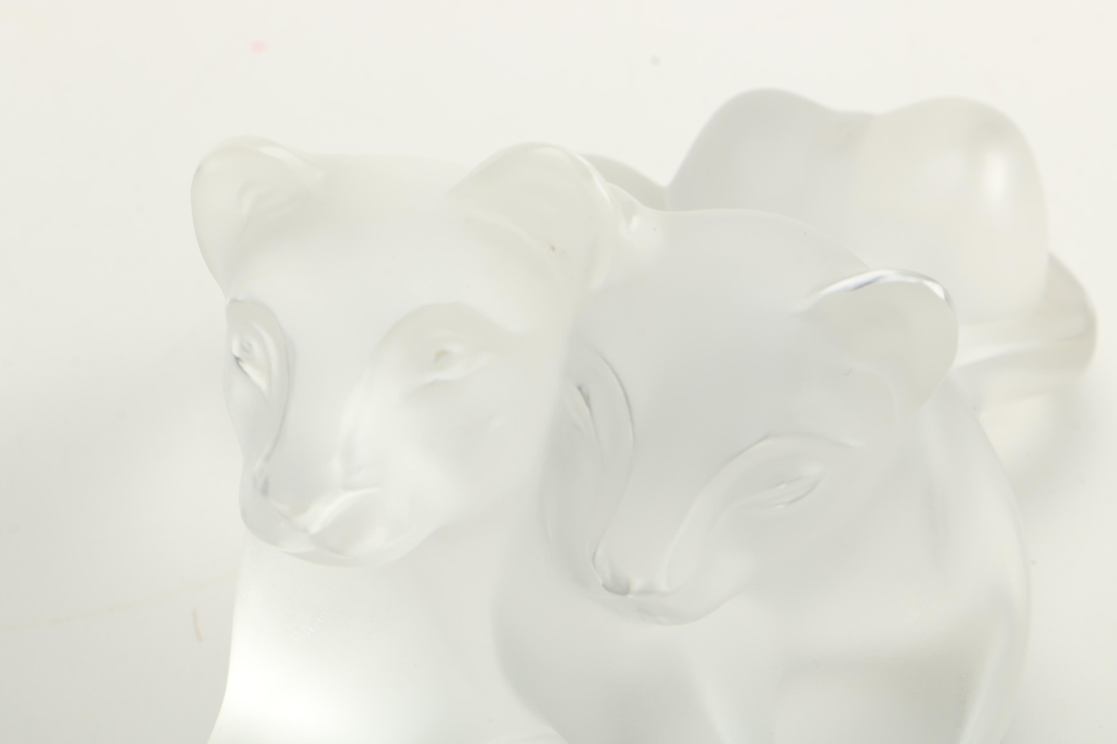 Lalique Crystal "Lion Cubs" Figurine