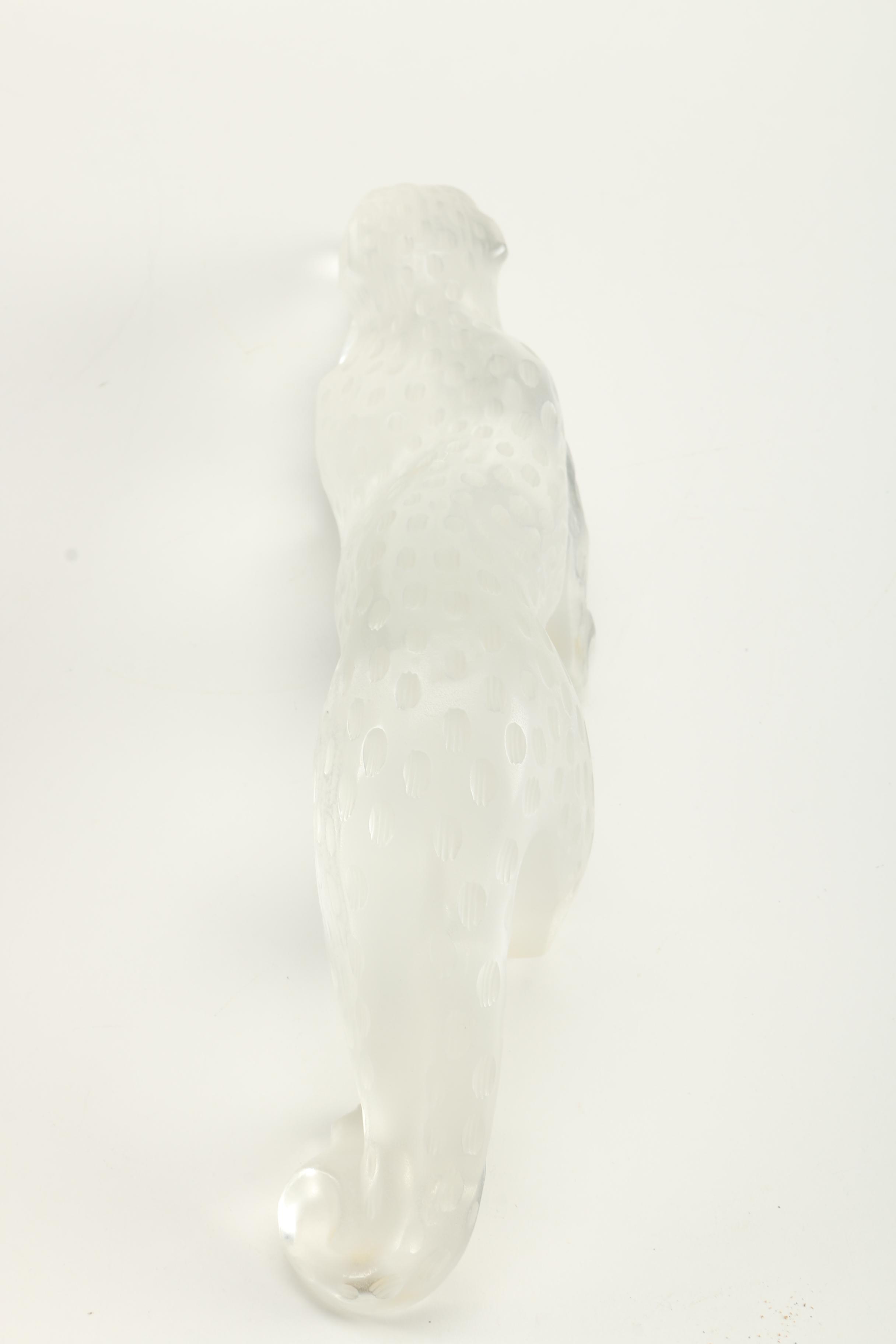 Lalique Crystal Leopard Figurine