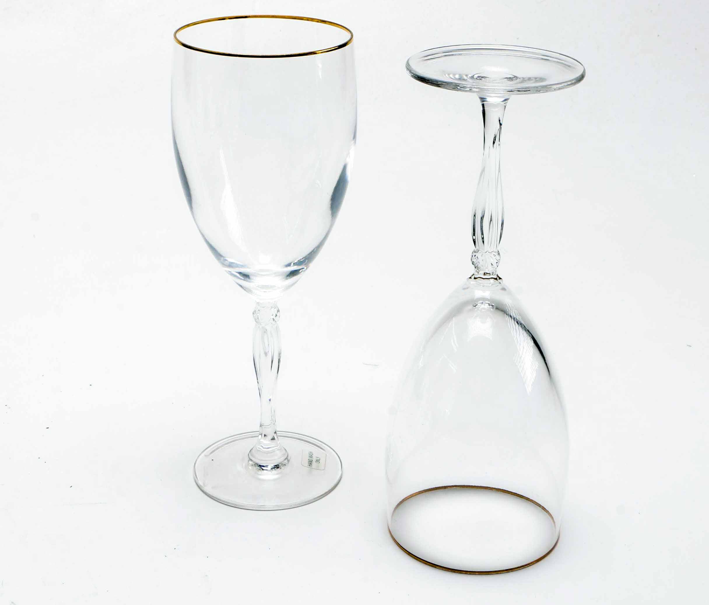 Collection of Gilt Rimmed Wine Glasses