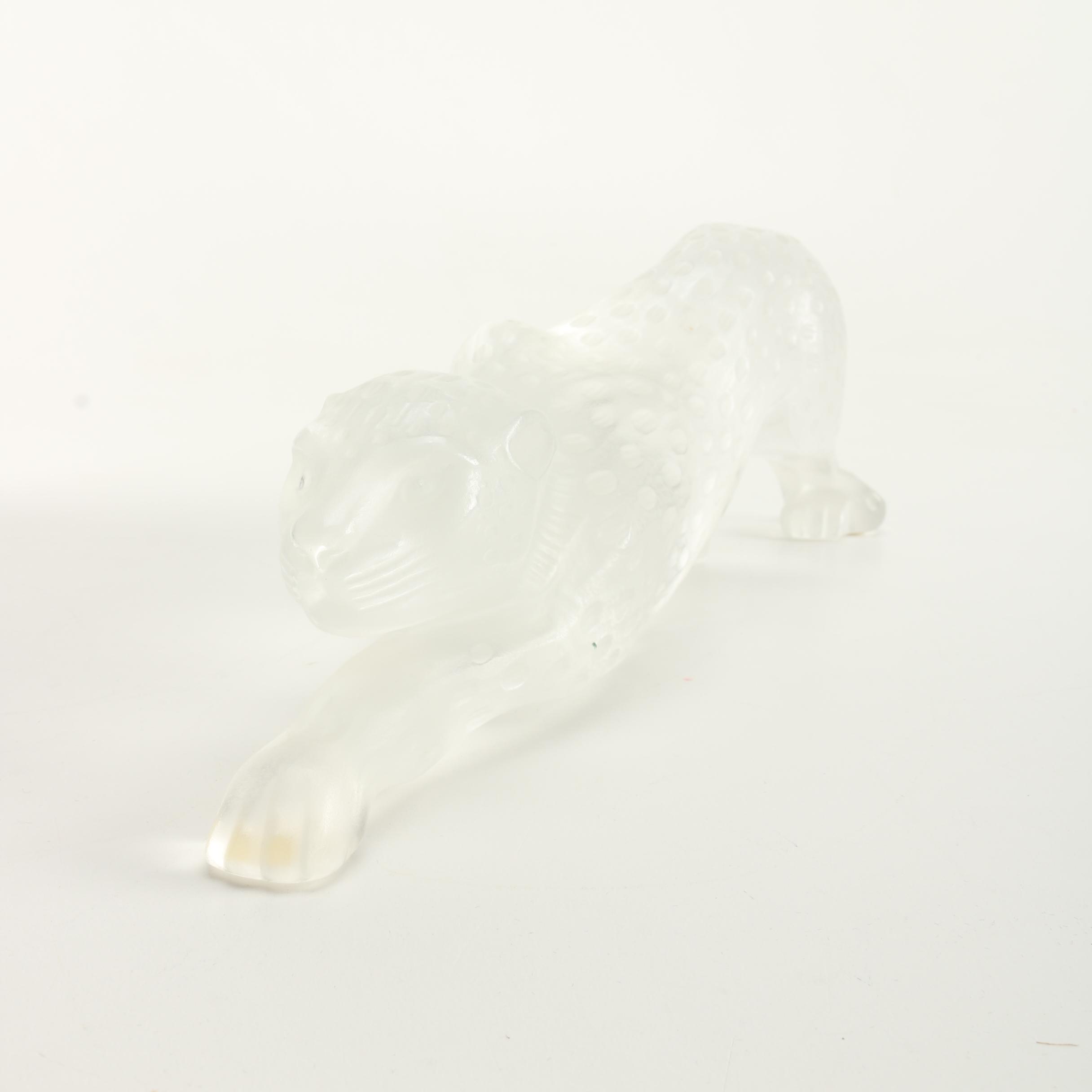 Lalique Crystal Panther Figurine