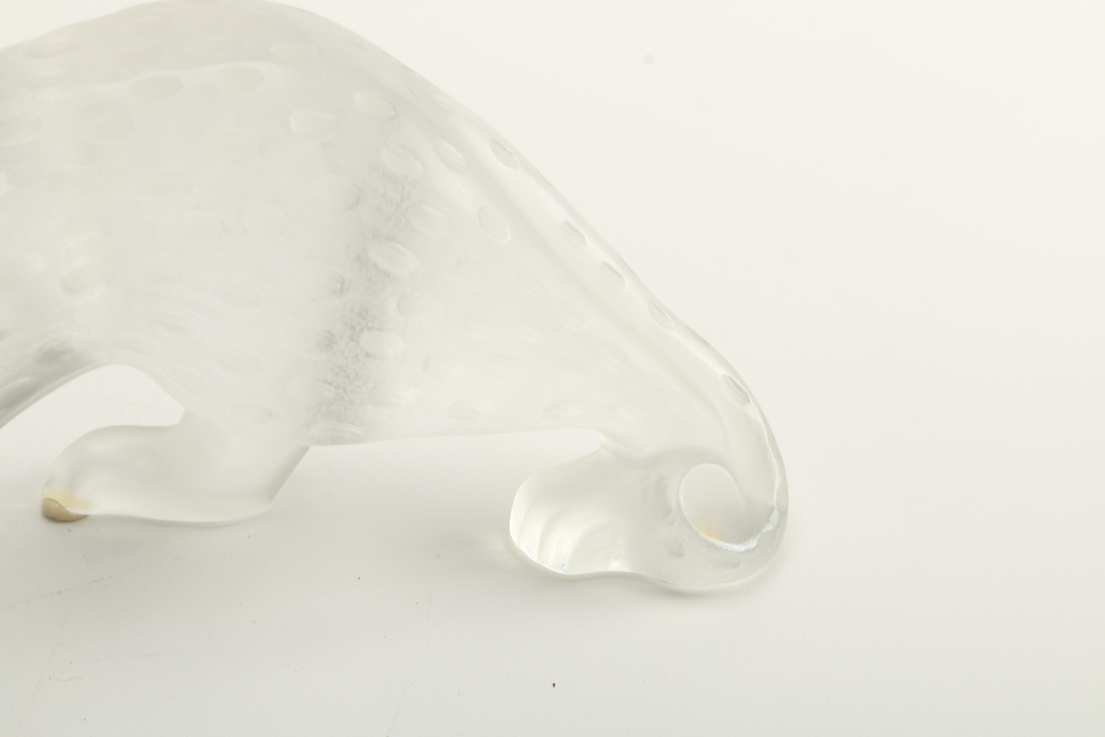Lalique Crystal Panther Figurine