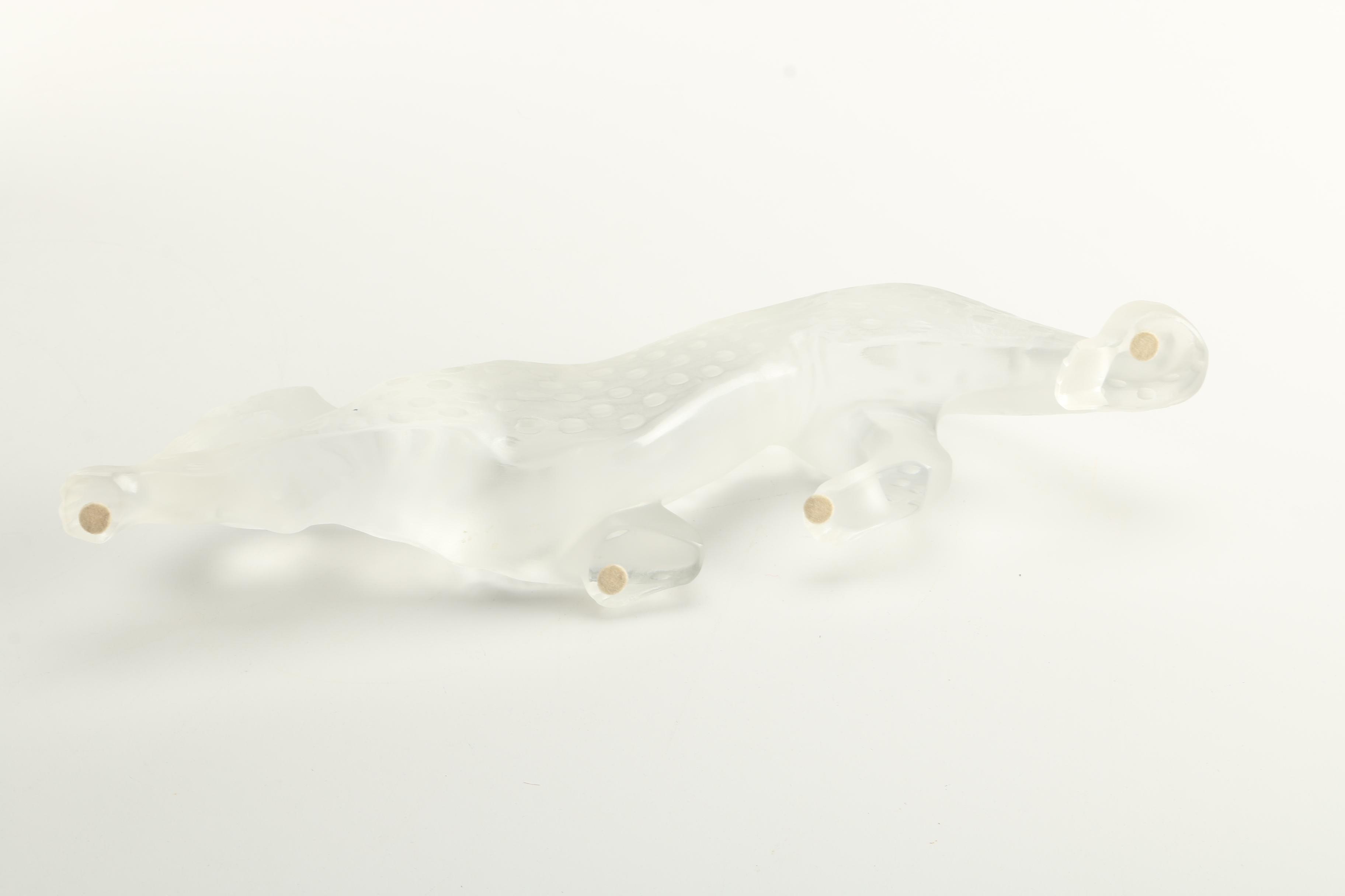 Lalique Crystal Panther Figurine