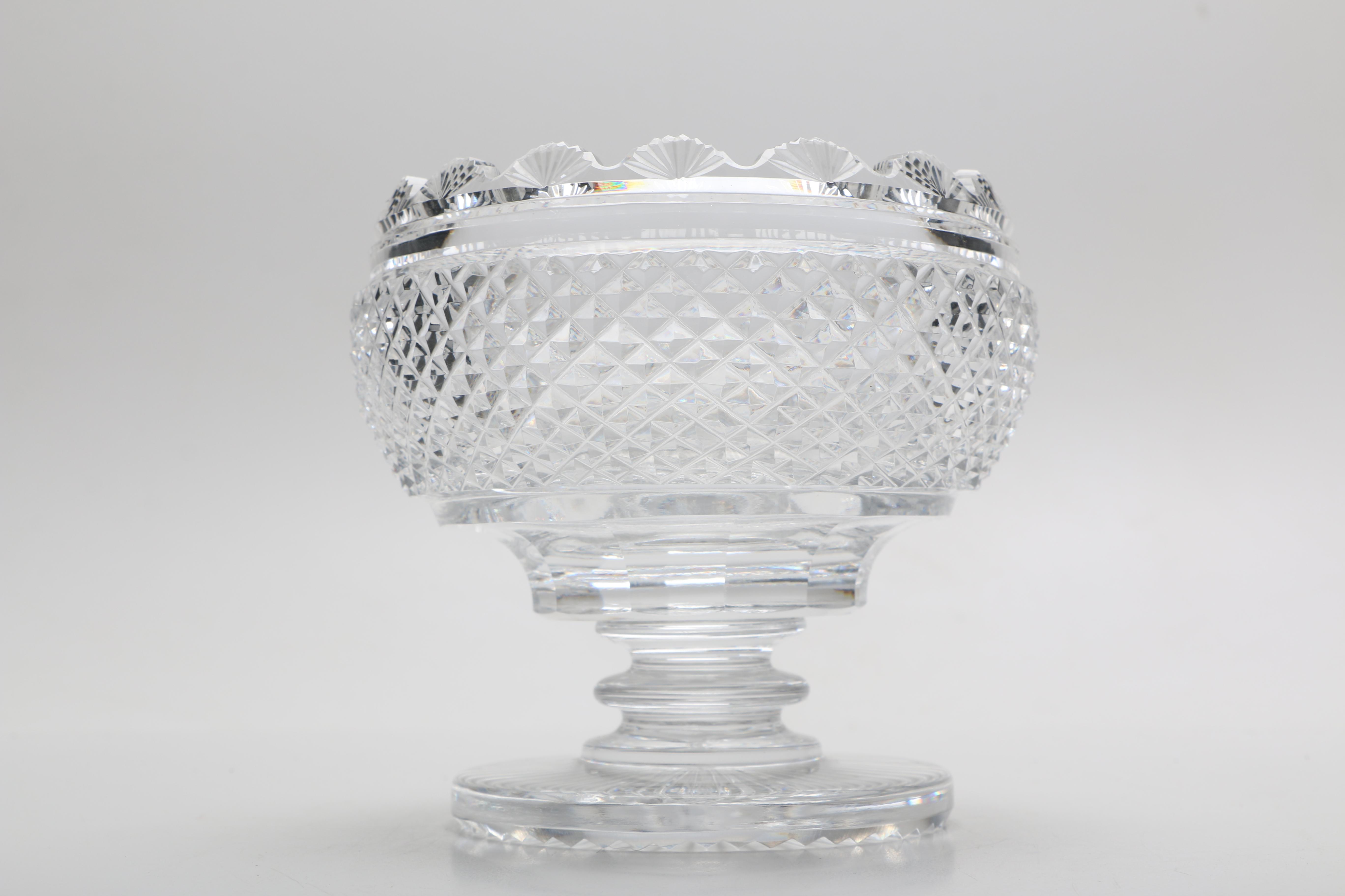 Waterford Crystal Pedestal Bowl and "Colleen" Pitcher and Bowl