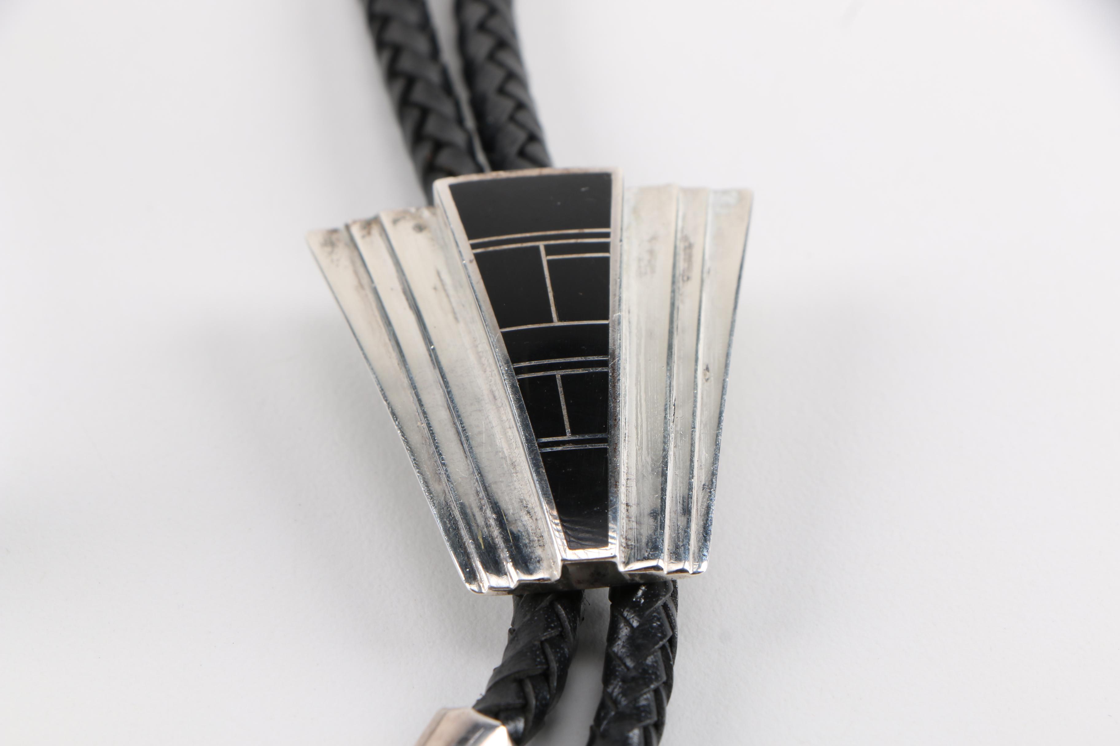 Native Path Silver by Ray Tracey Bolo-Tie and Cufflink Set