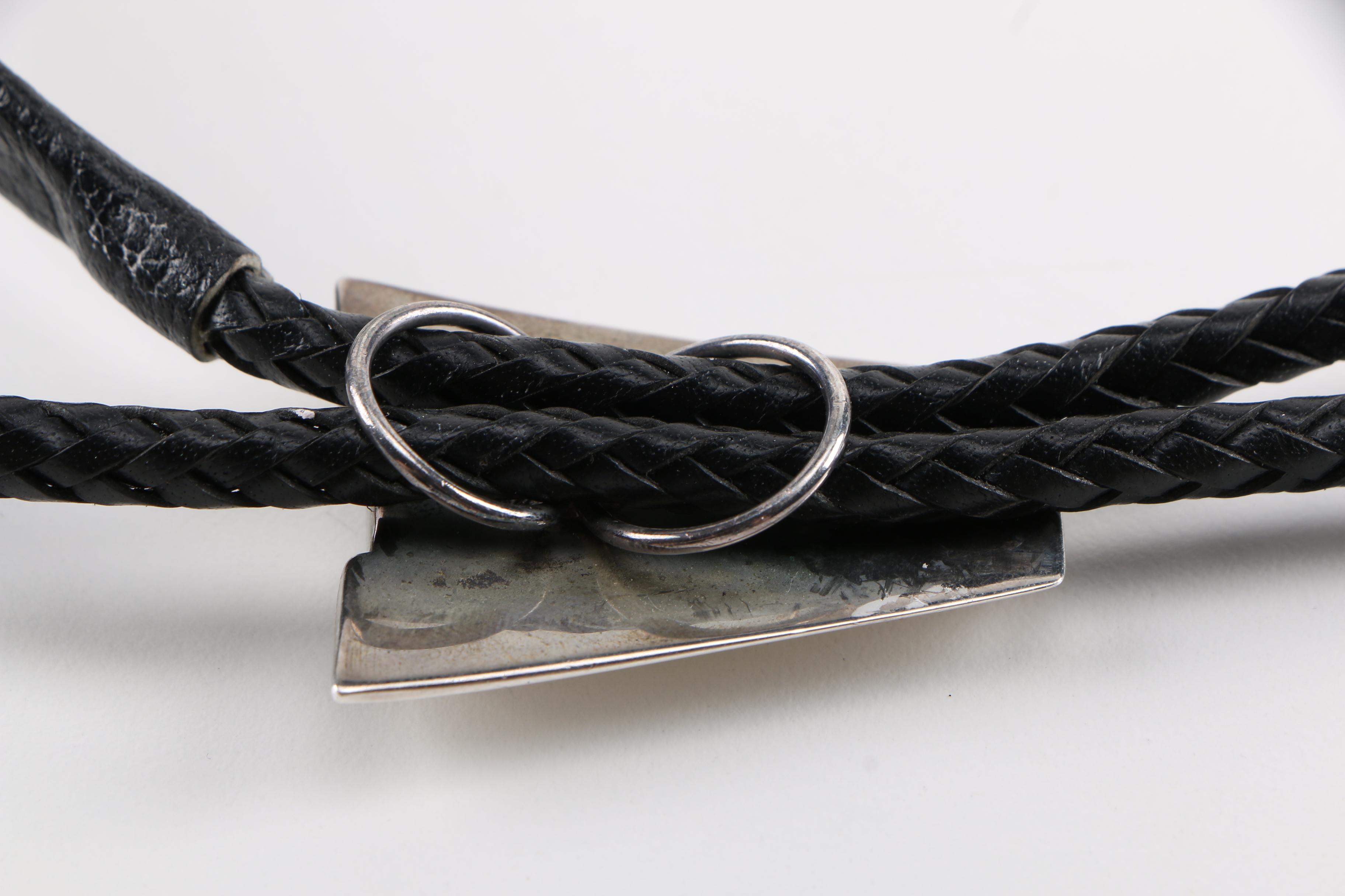 Native Path Silver by Ray Tracey Bolo-Tie and Cufflink Set