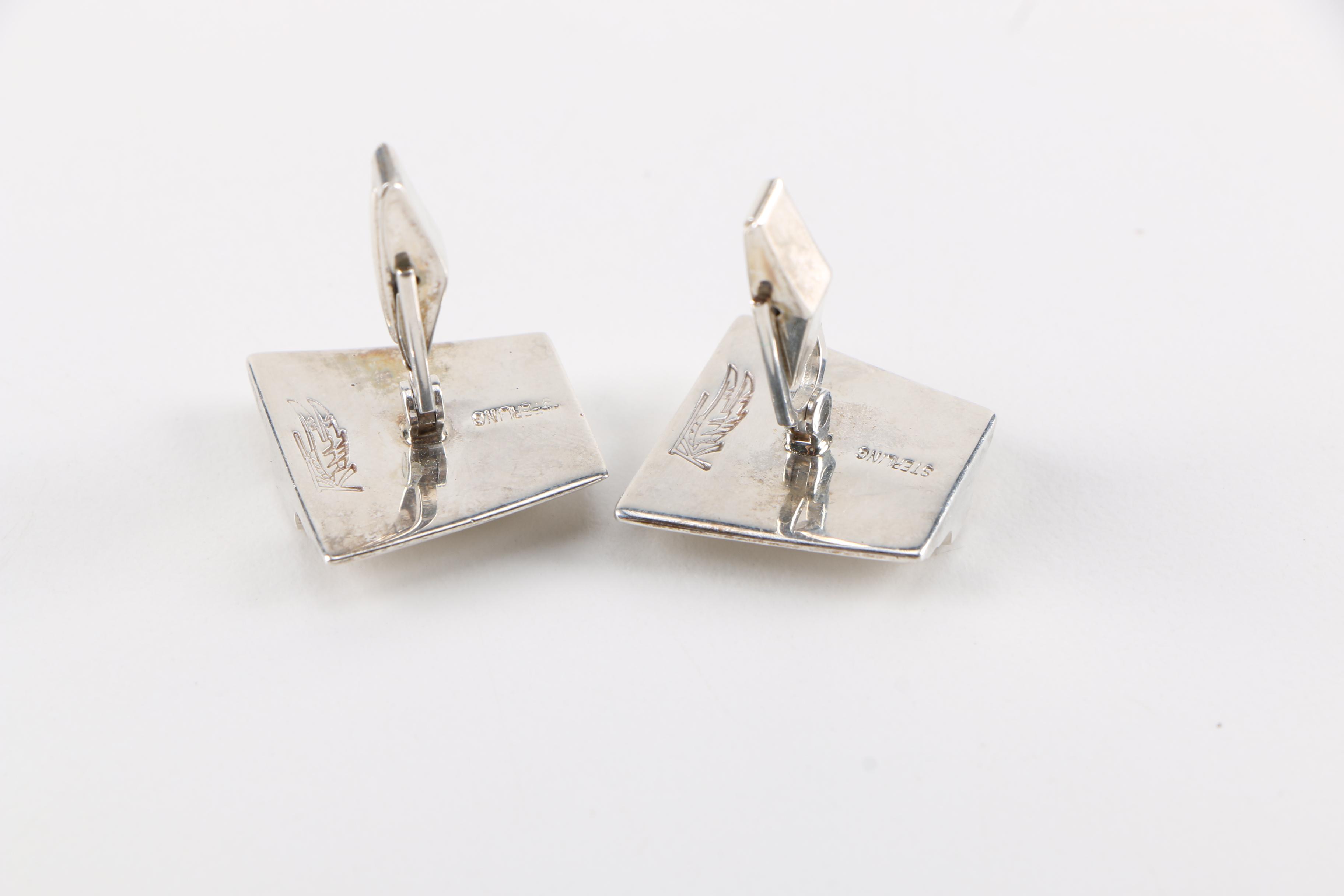 Native Path Silver by Ray Tracey Bolo-Tie and Cufflink Set