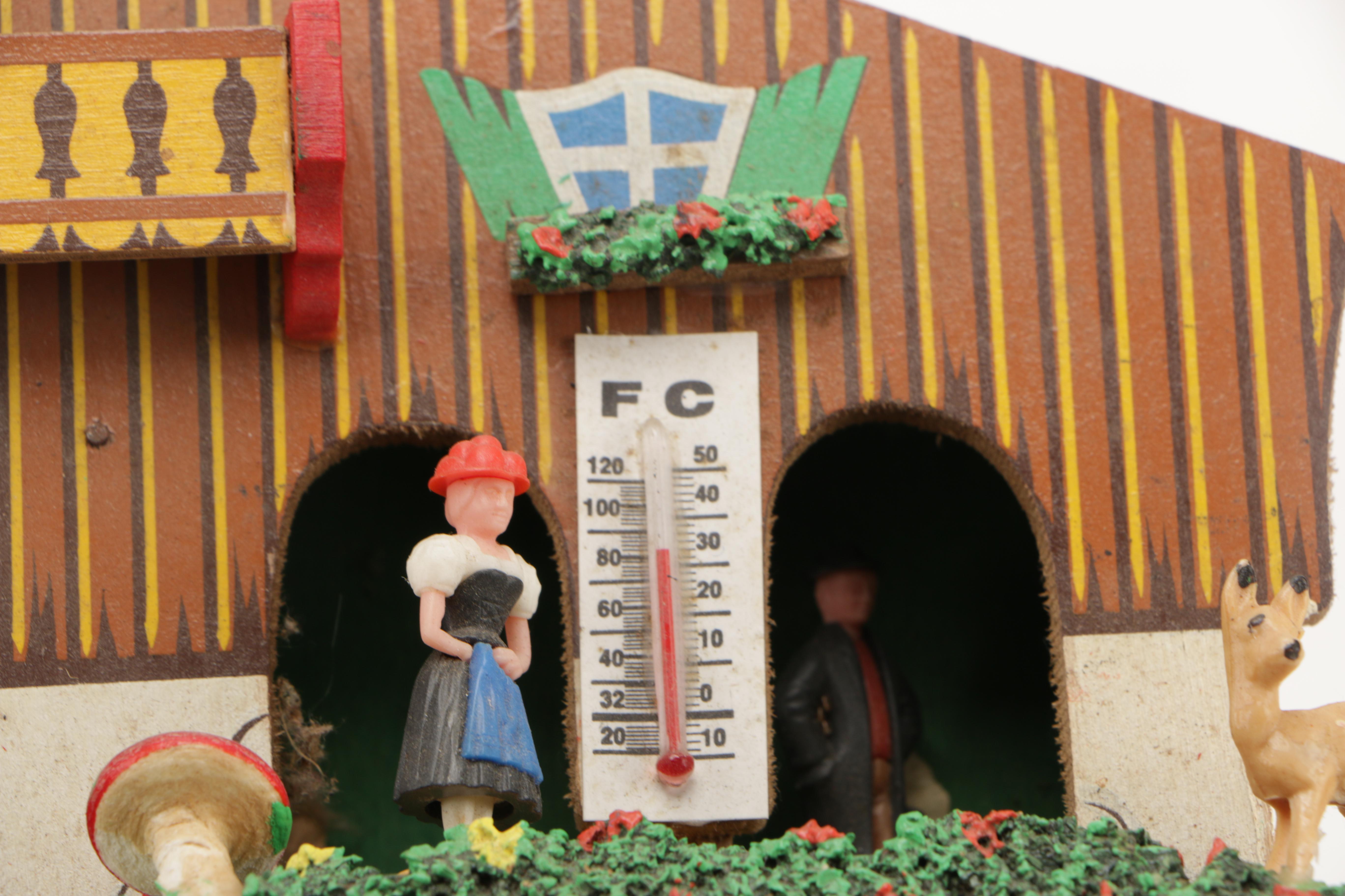 West German Combination Cuckoo Clock and Weather House