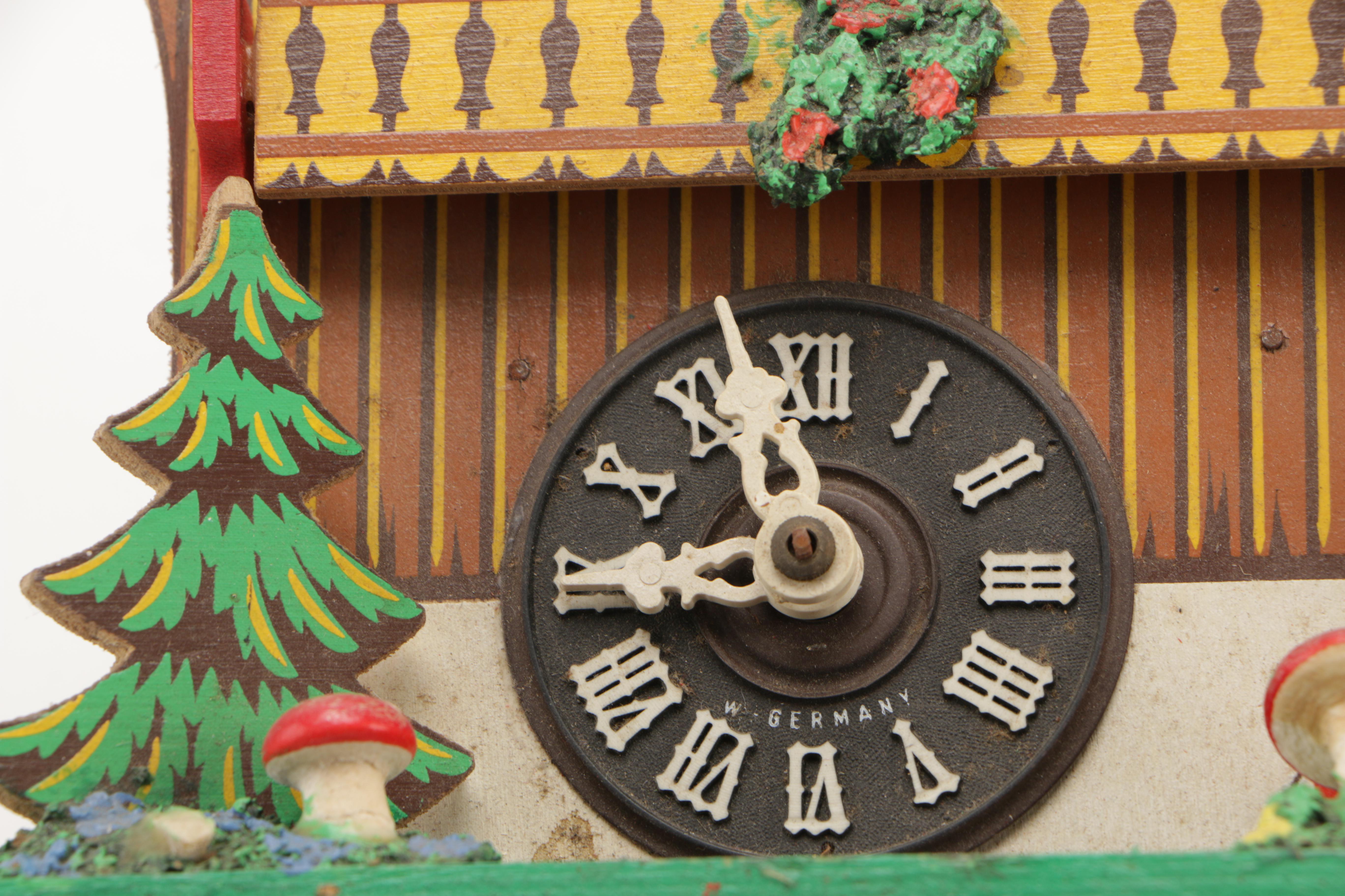 West German Combination Cuckoo Clock and Weather House