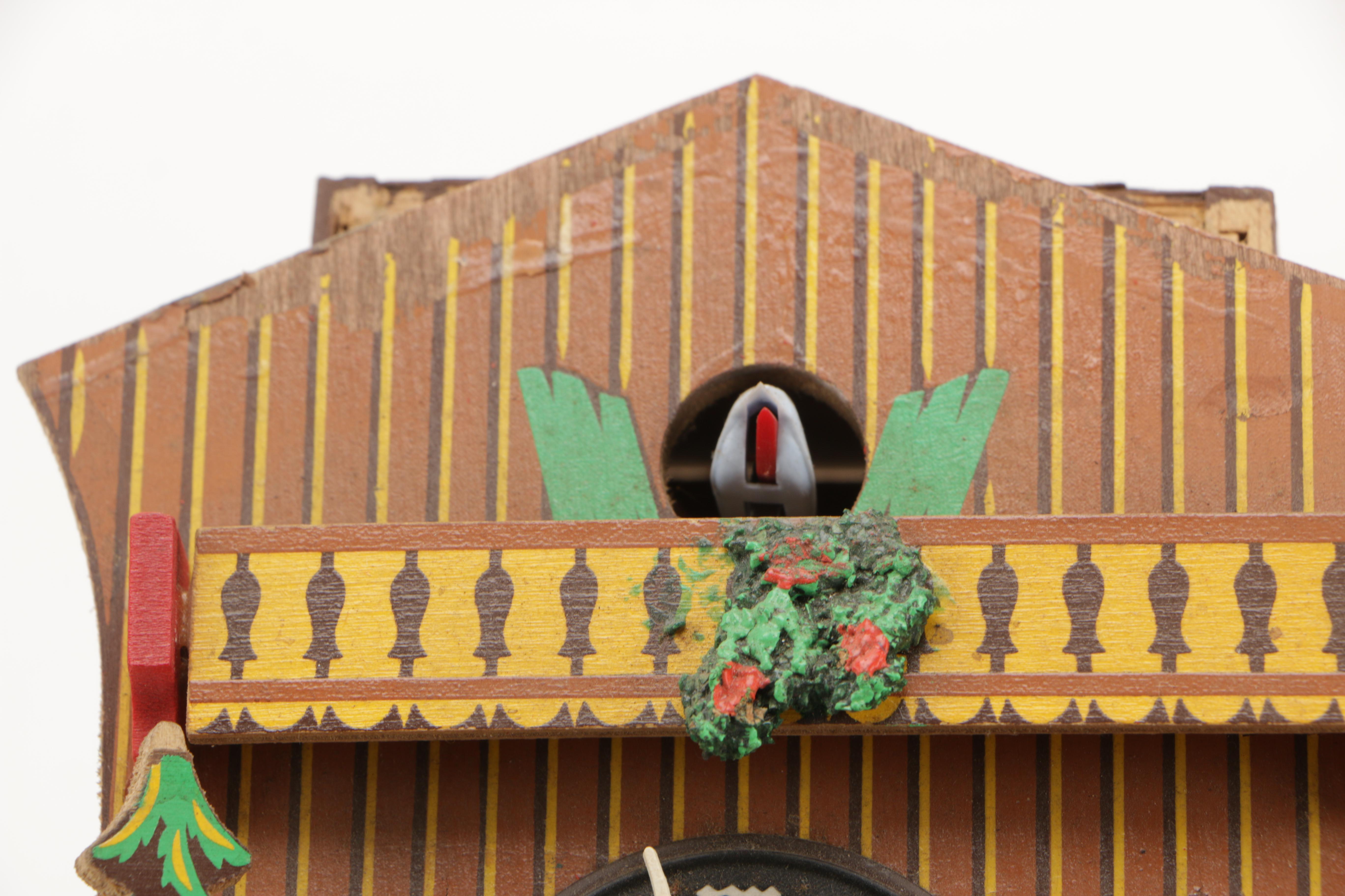 West German Combination Cuckoo Clock and Weather House