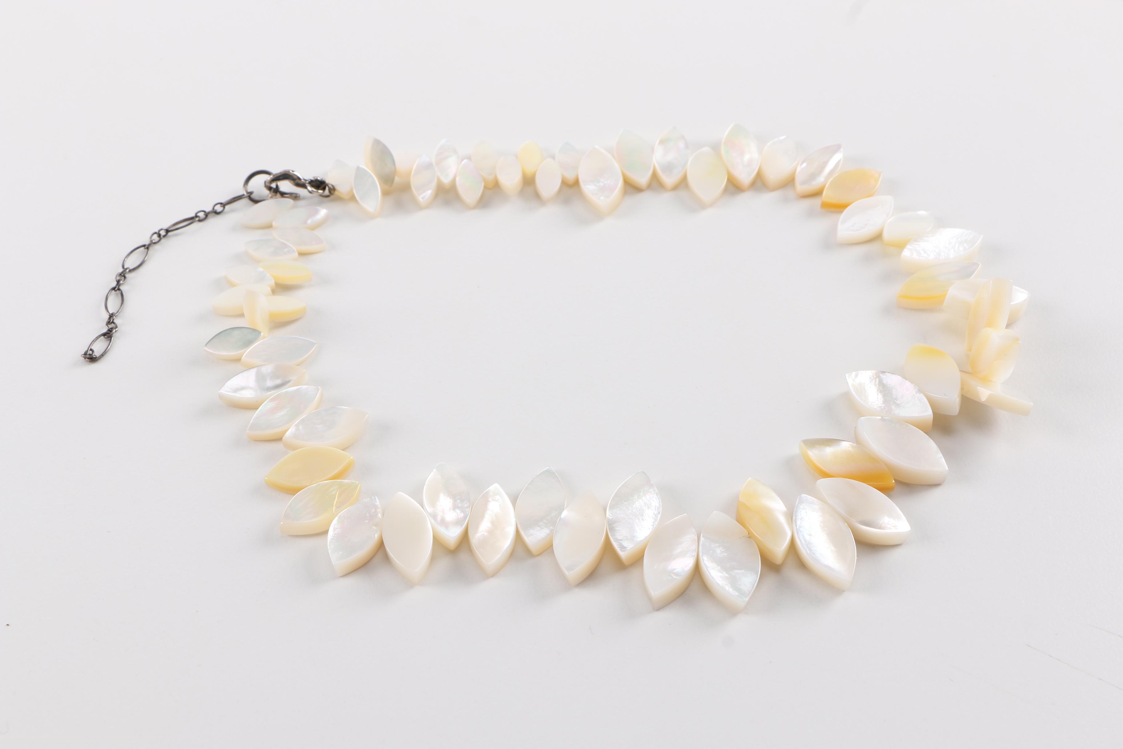 Sterling Silver, Shell and Faux Pearl Jewelry