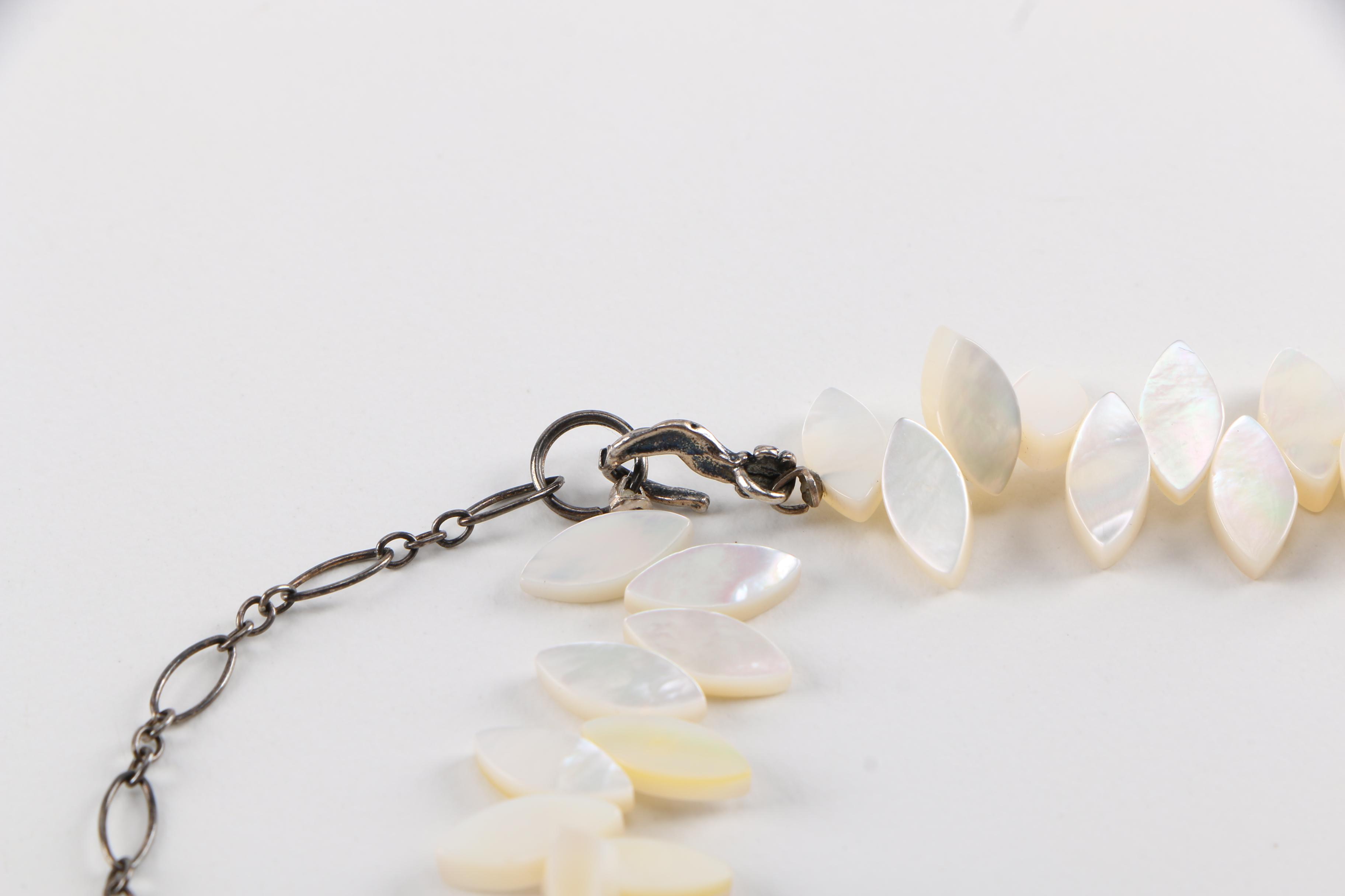 Sterling Silver, Shell and Faux Pearl Jewelry