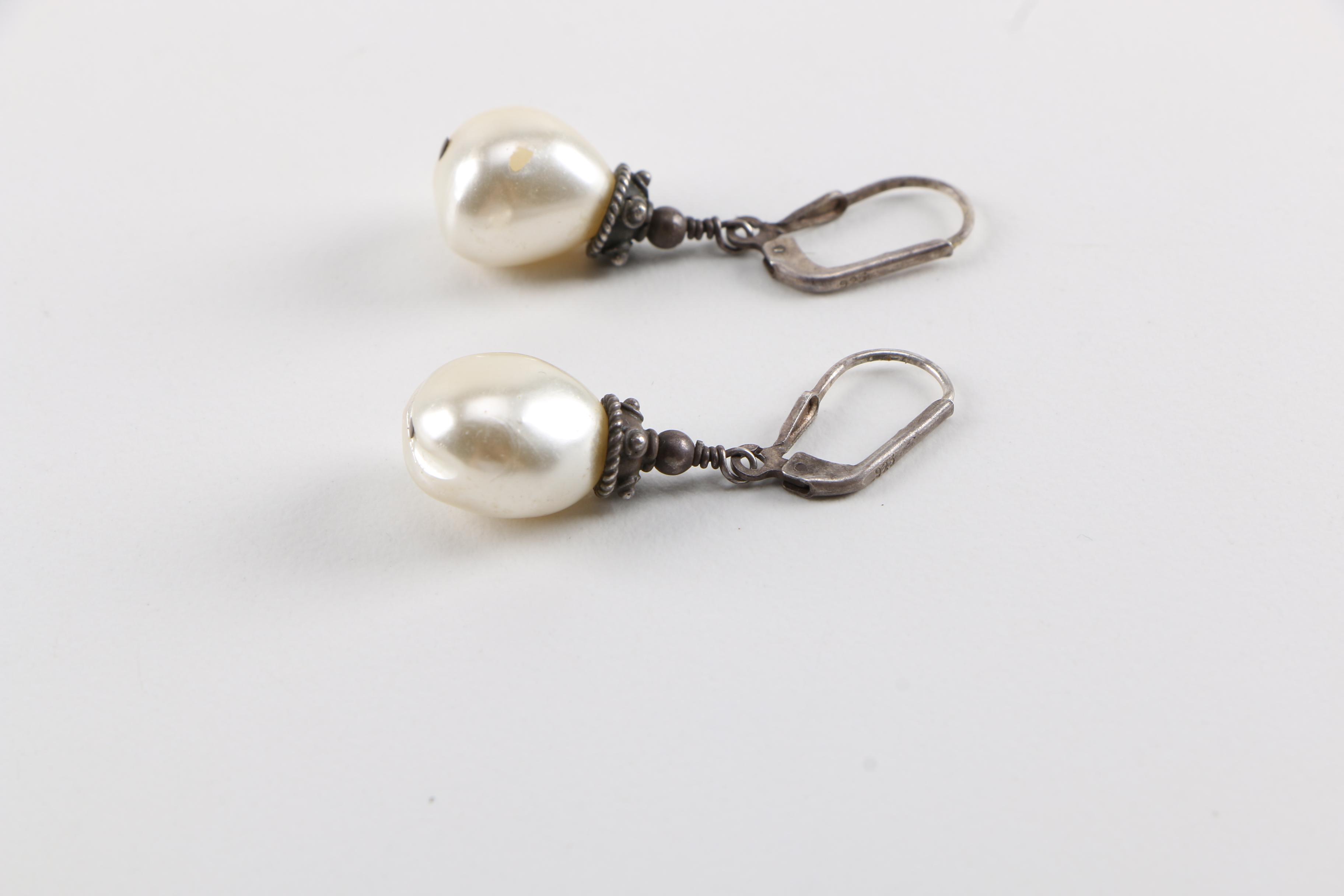 Sterling Silver, Shell and Faux Pearl Jewelry