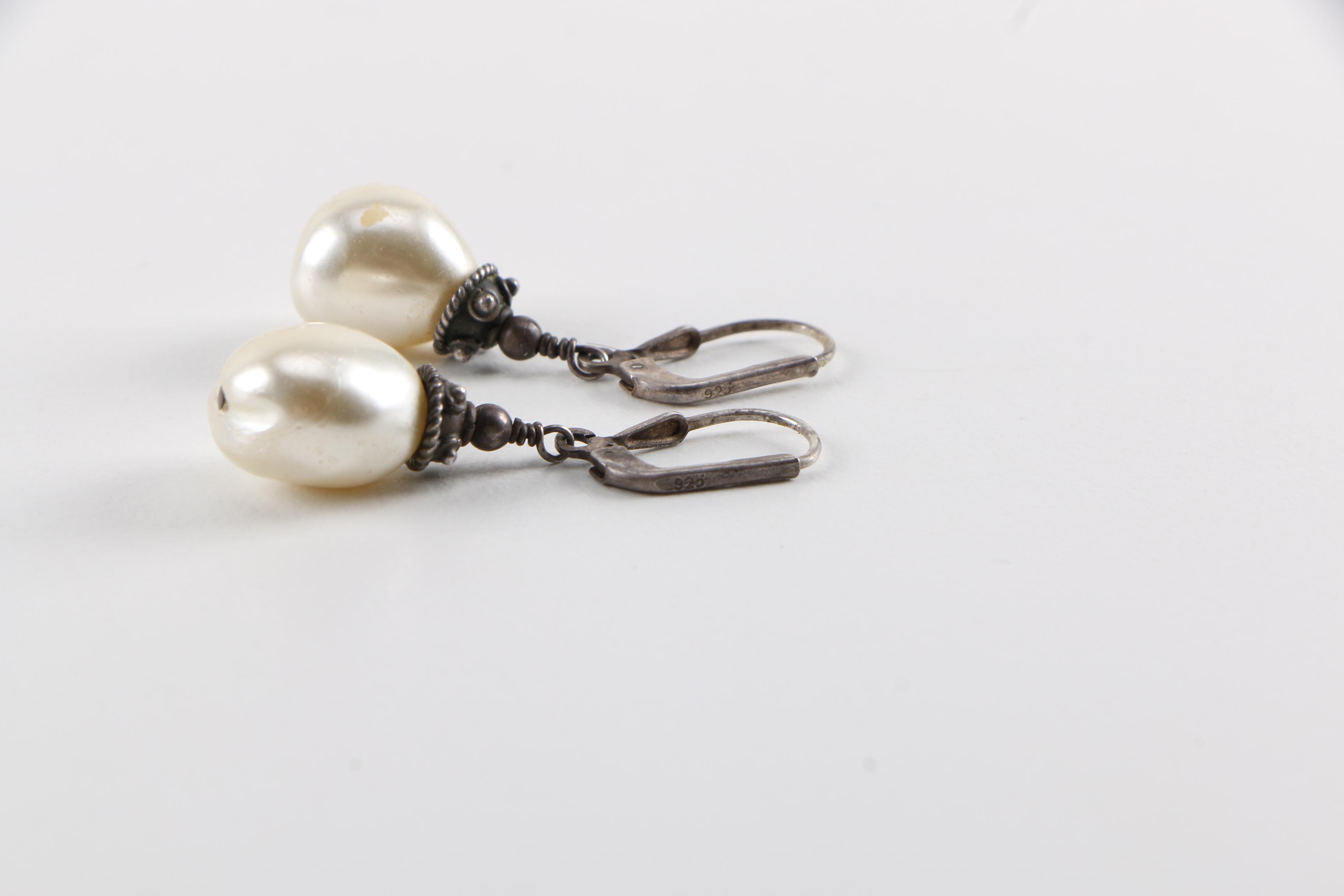 Sterling Silver, Shell and Faux Pearl Jewelry