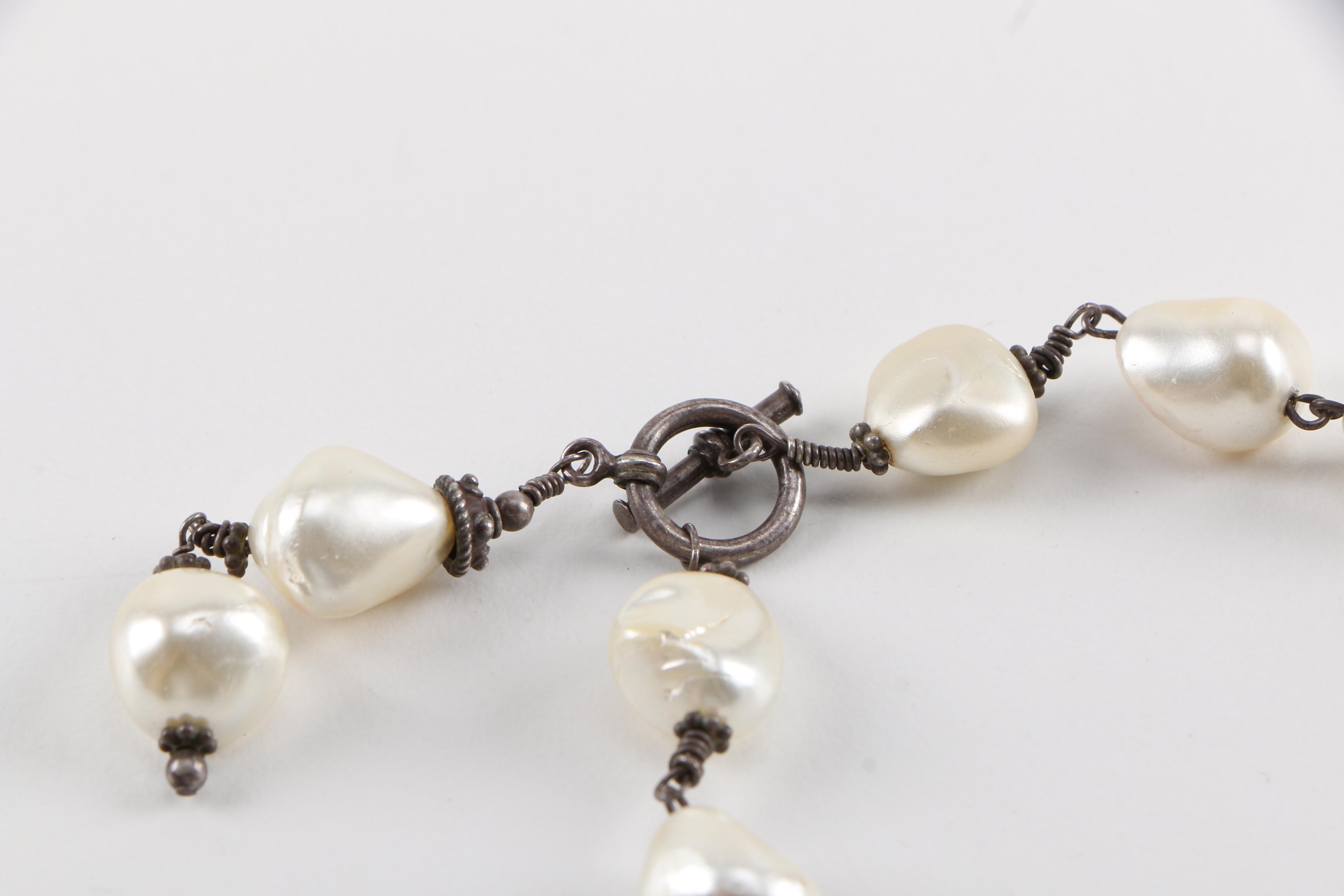 Sterling Silver, Shell and Faux Pearl Jewelry