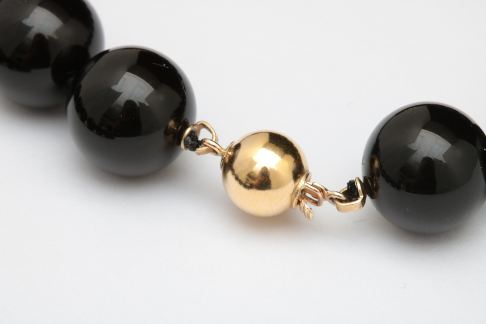 14K Gold, Chalcedony and  Akoya Pearl Necklace