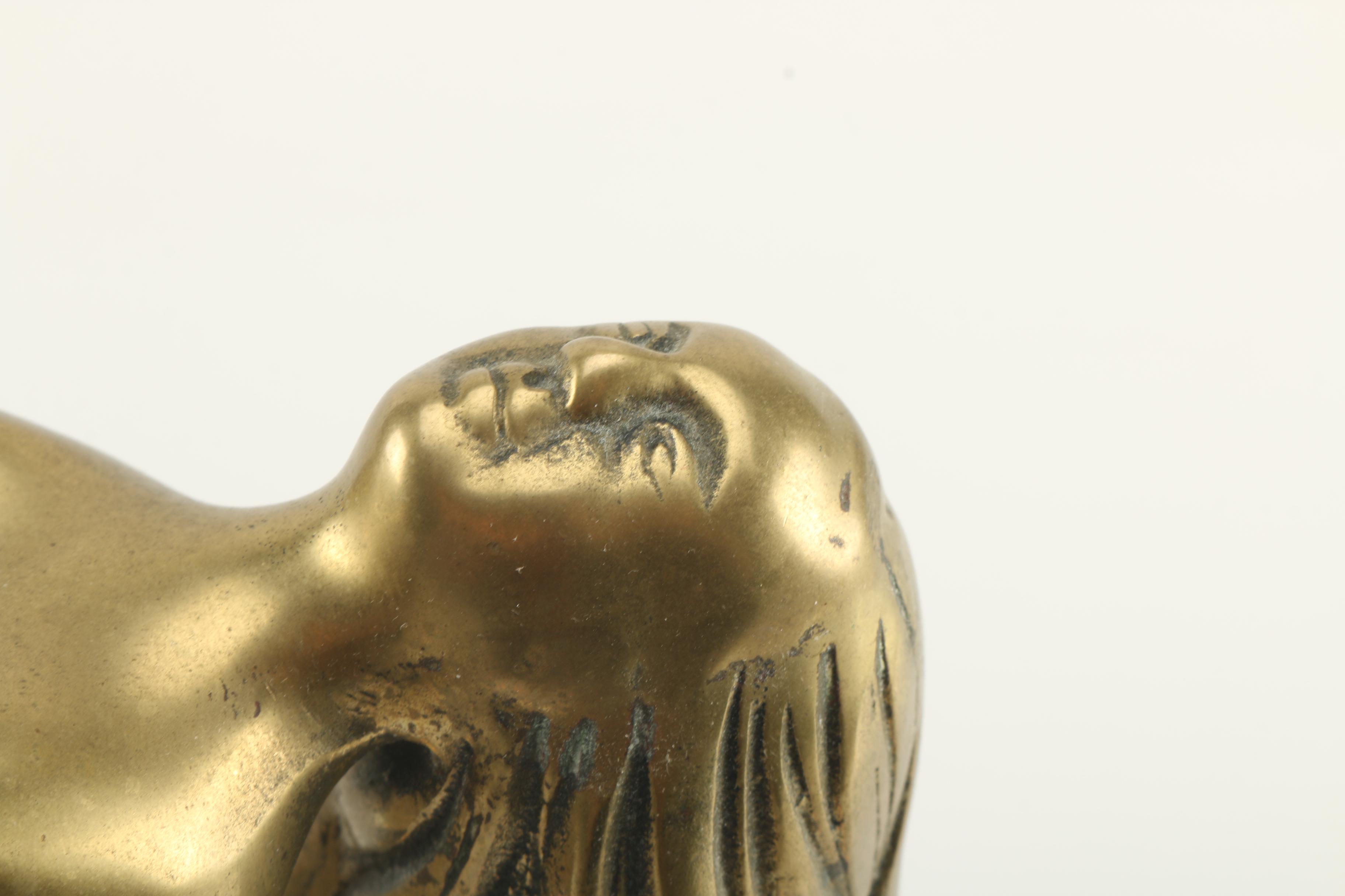 Art Deco Style Brass Statue of Women