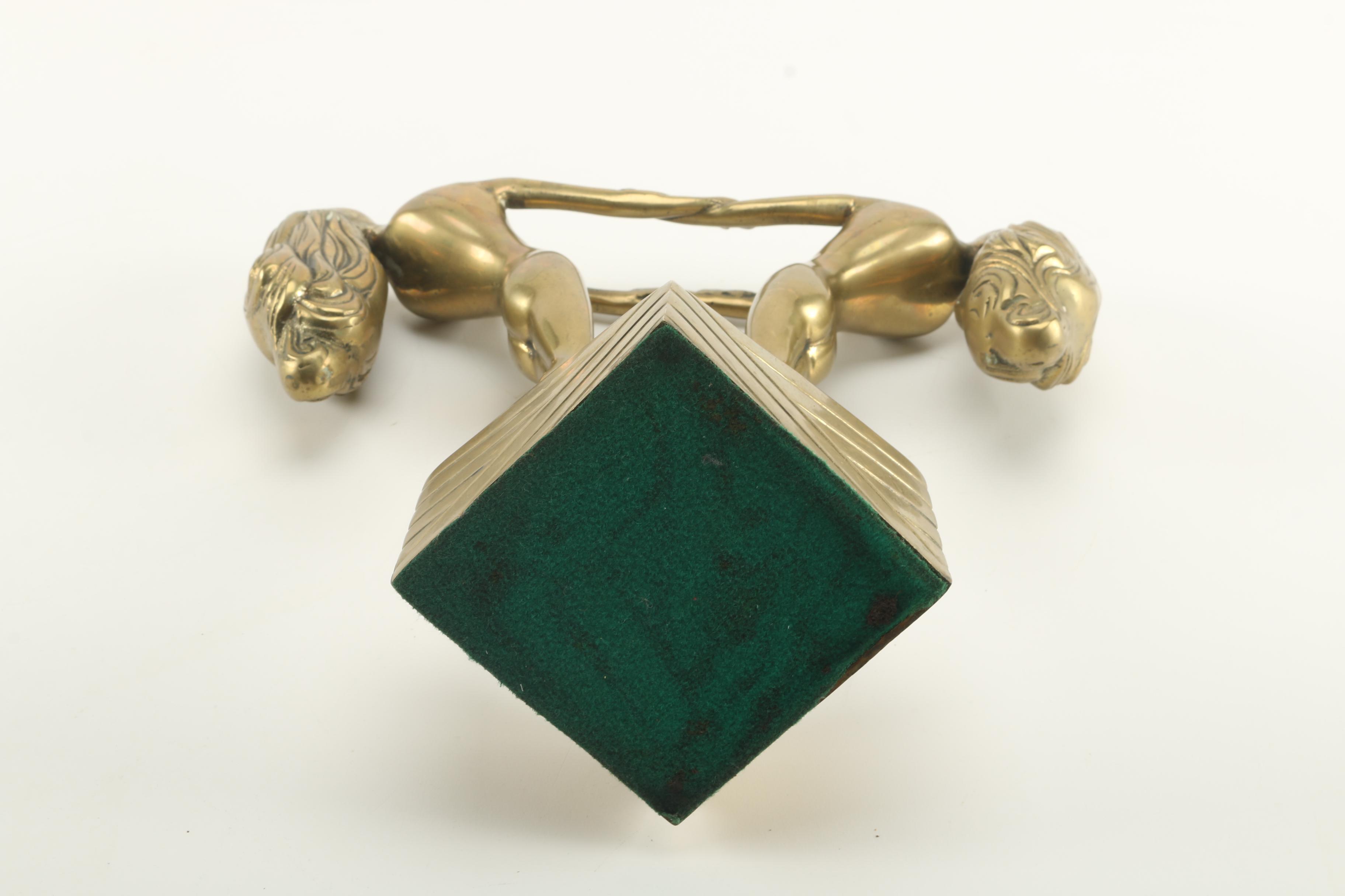 Art Deco Style Brass Statue of Women