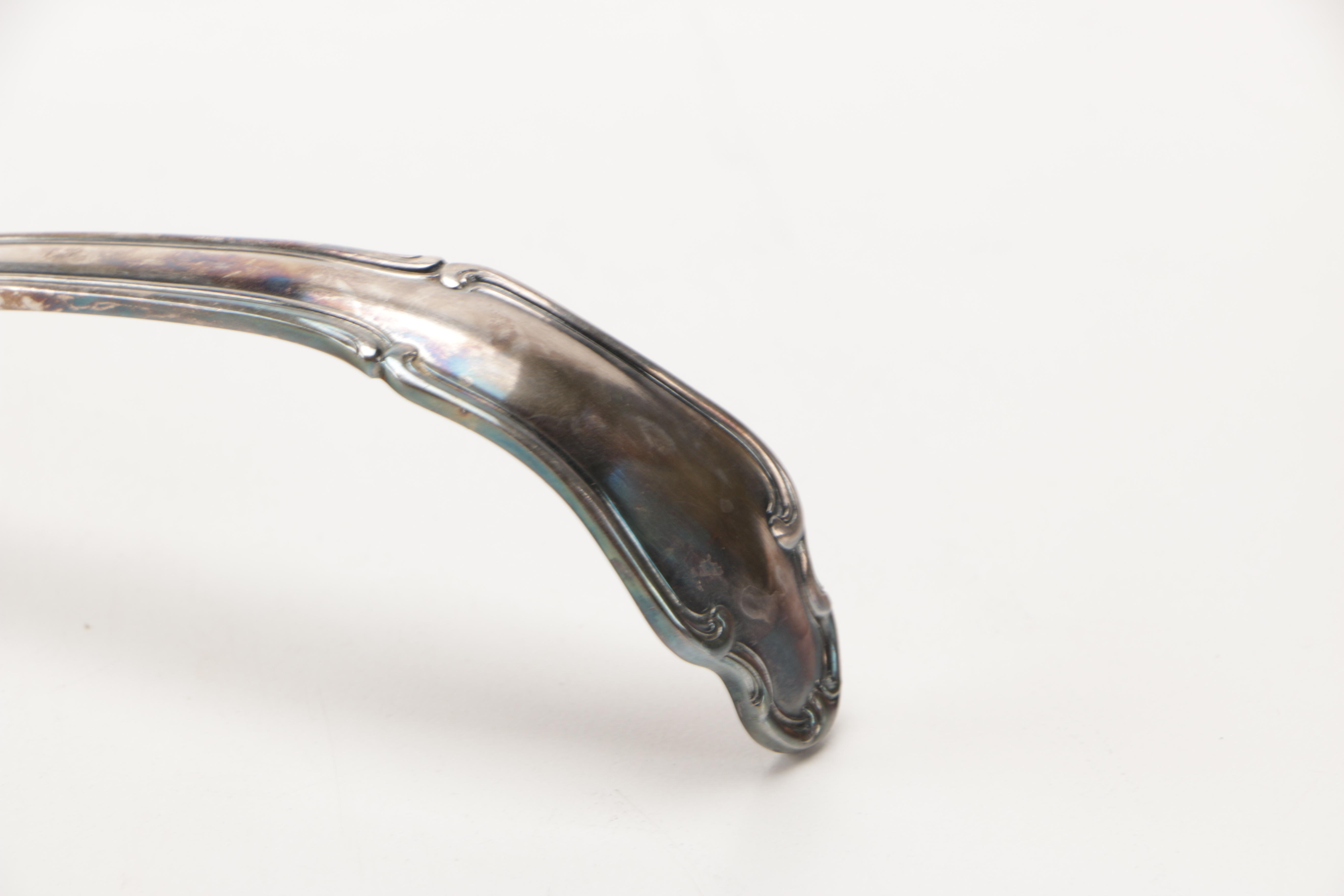 Silver-Plated Ladle and Punch Bowl with Glass Insert