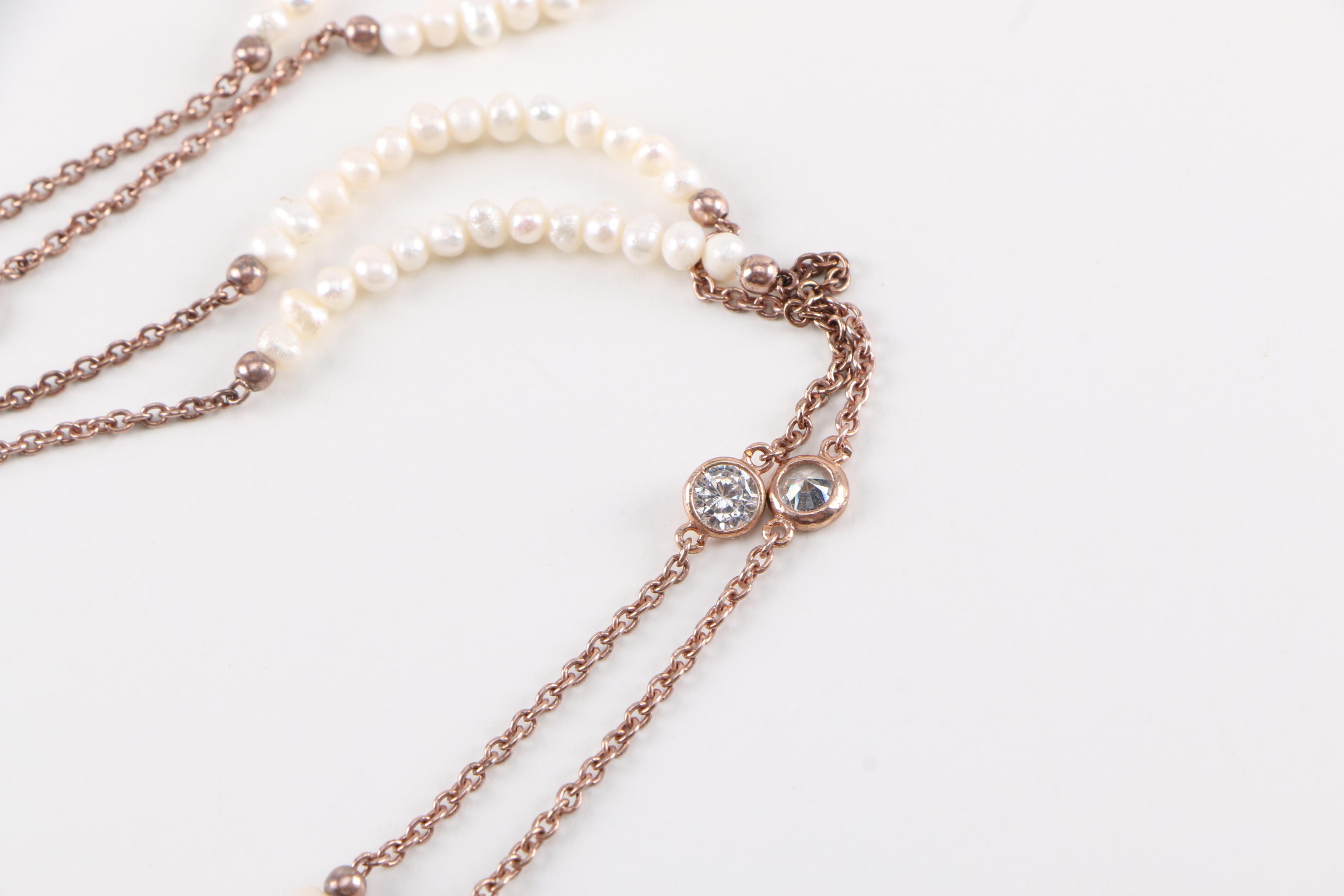 Sterling Silver and Cultured Pearl Necklace