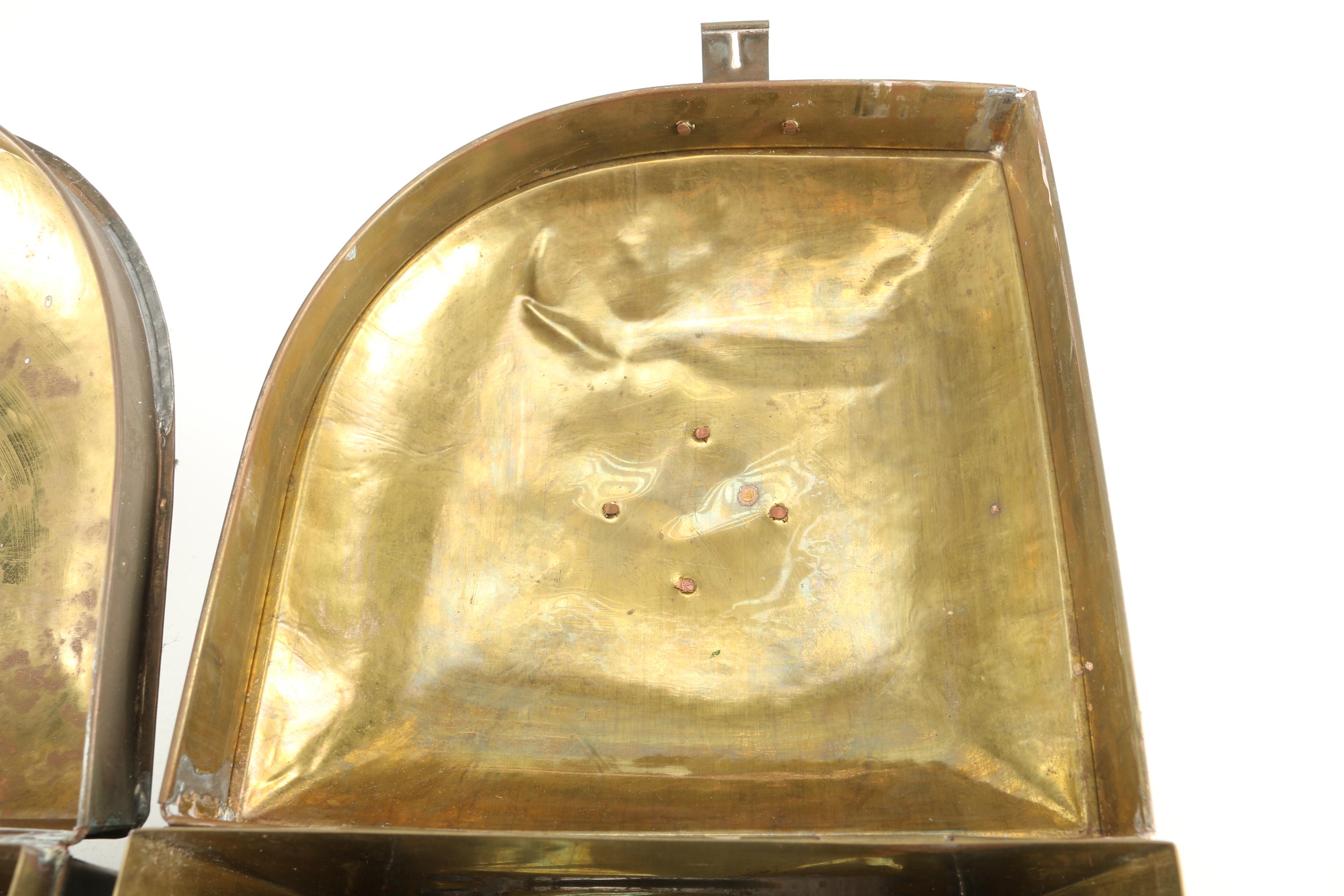 Pair of Hanging Metal Ship's Lanterns