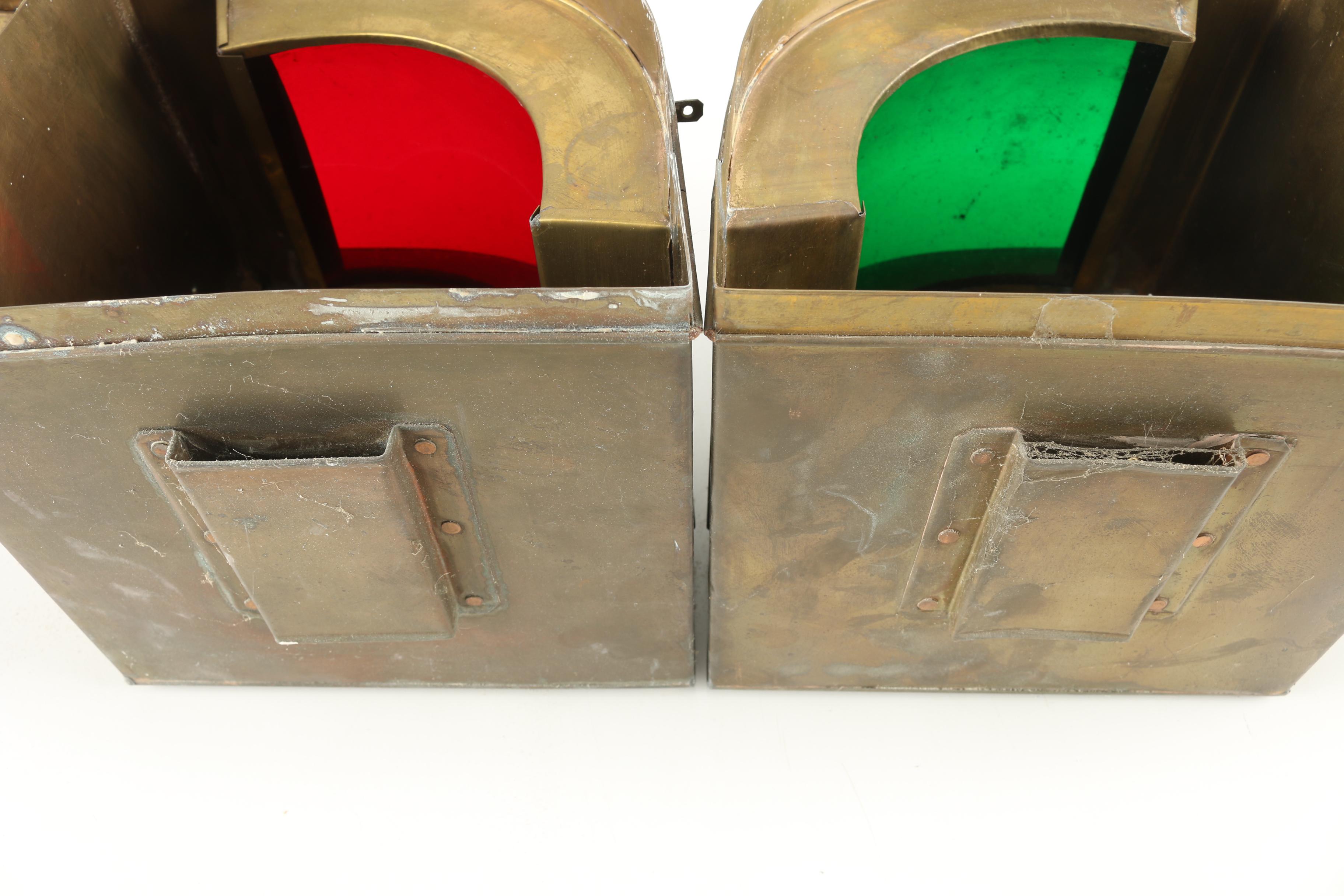 Pair of Hanging Metal Ship's Lanterns