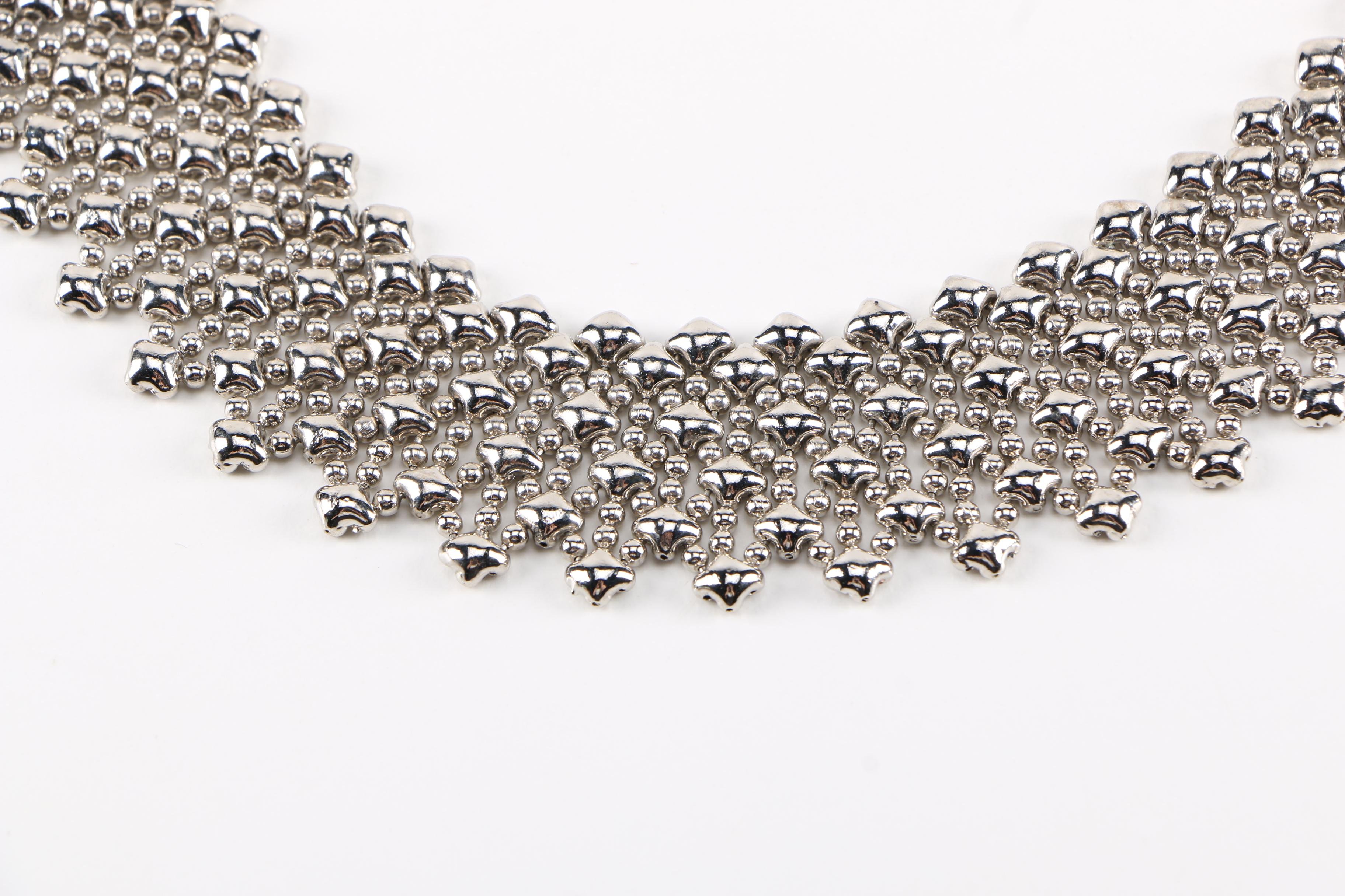 Silver Tone "Liquid Metal" Necklaces