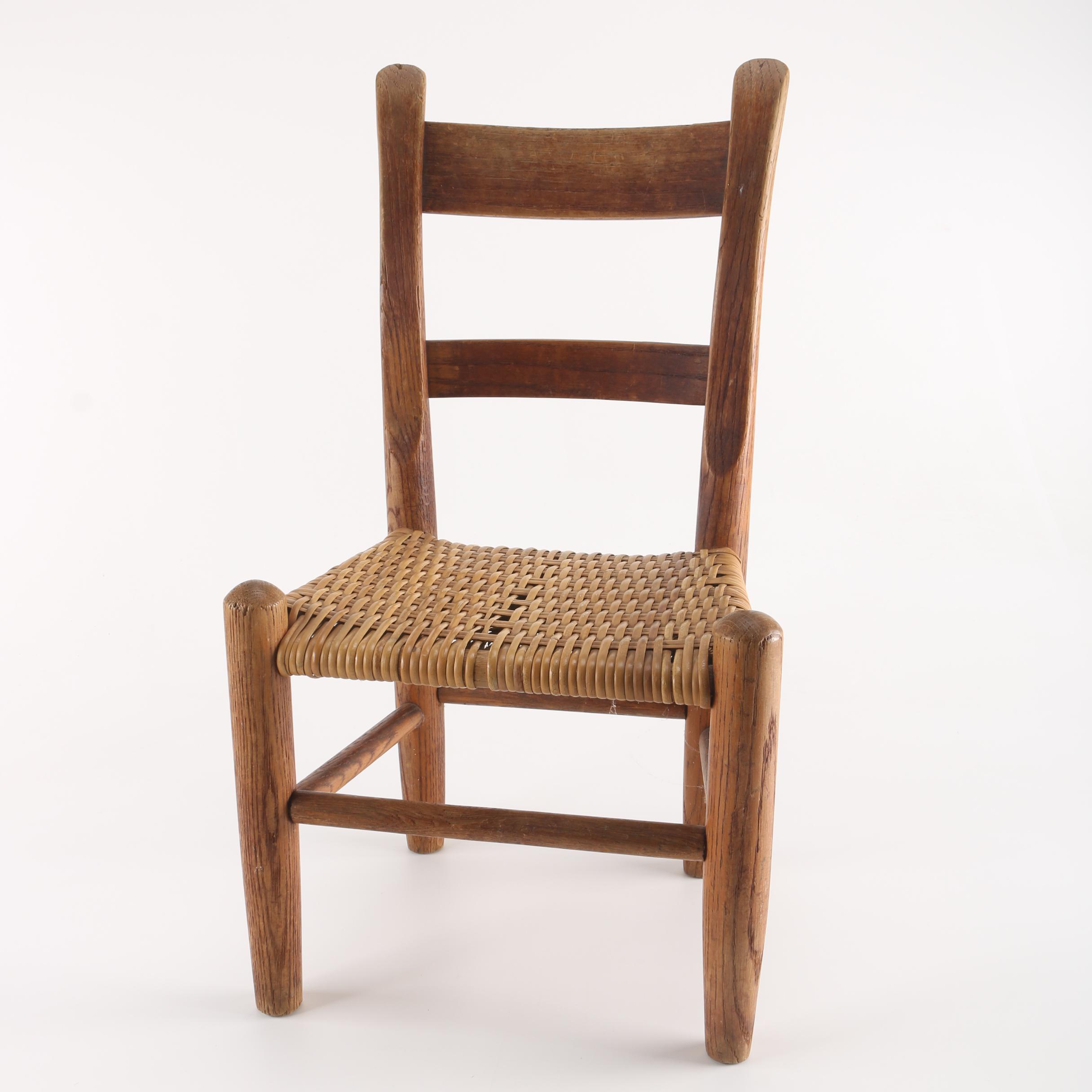 Vintage Child's Ladderback Side Chair