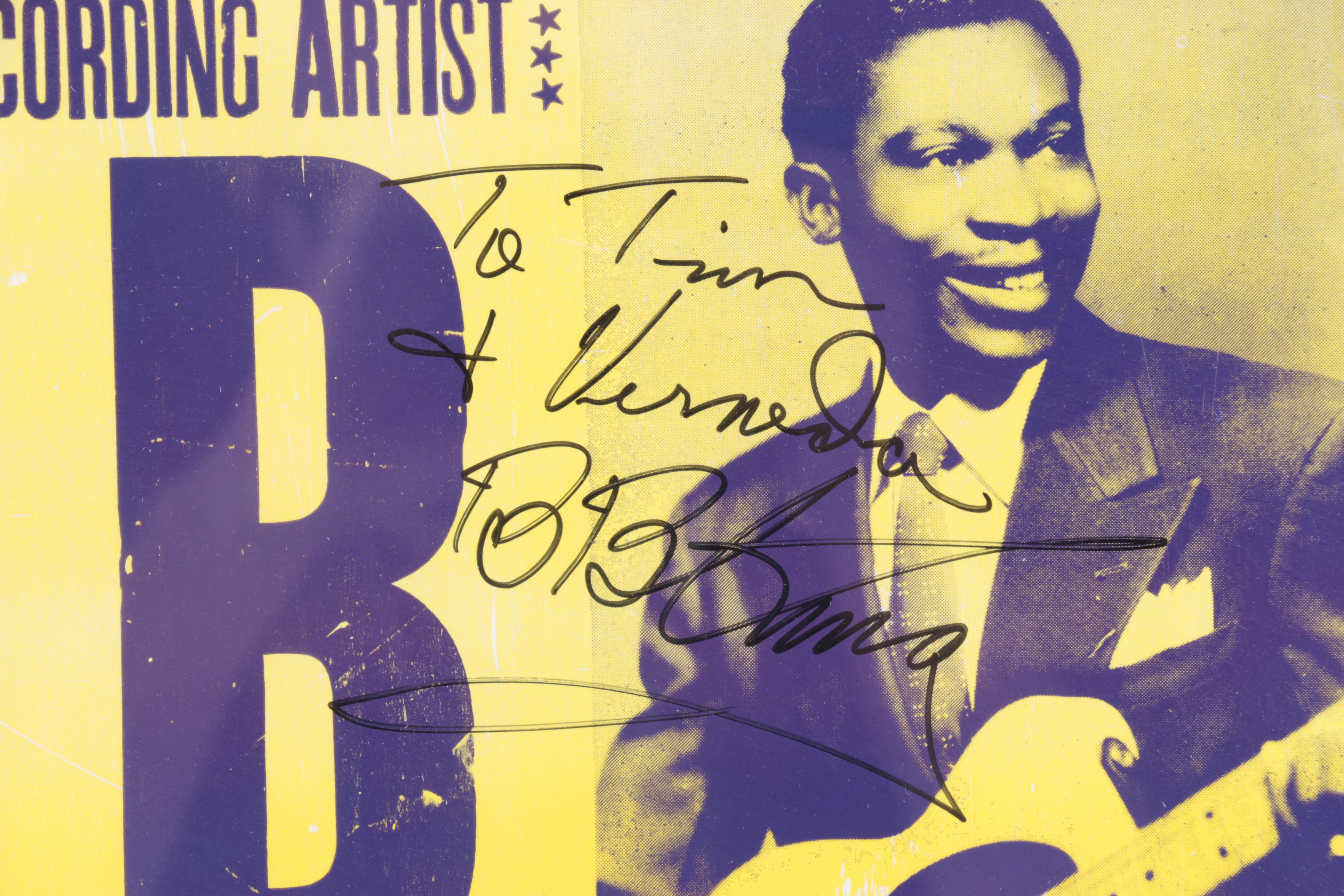 B.B. King Framed Autographed Poster