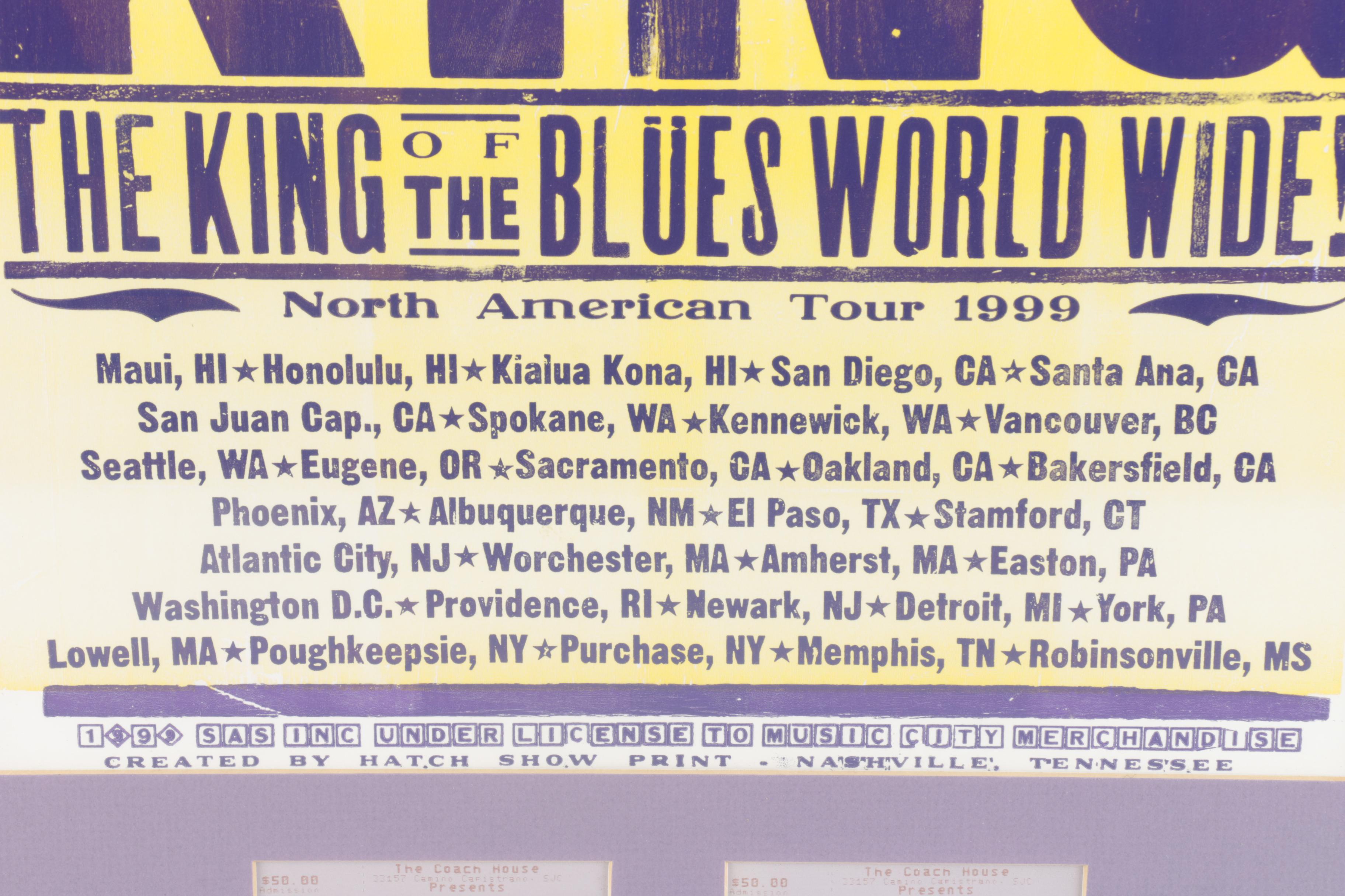 B.B. King Framed Autographed Poster