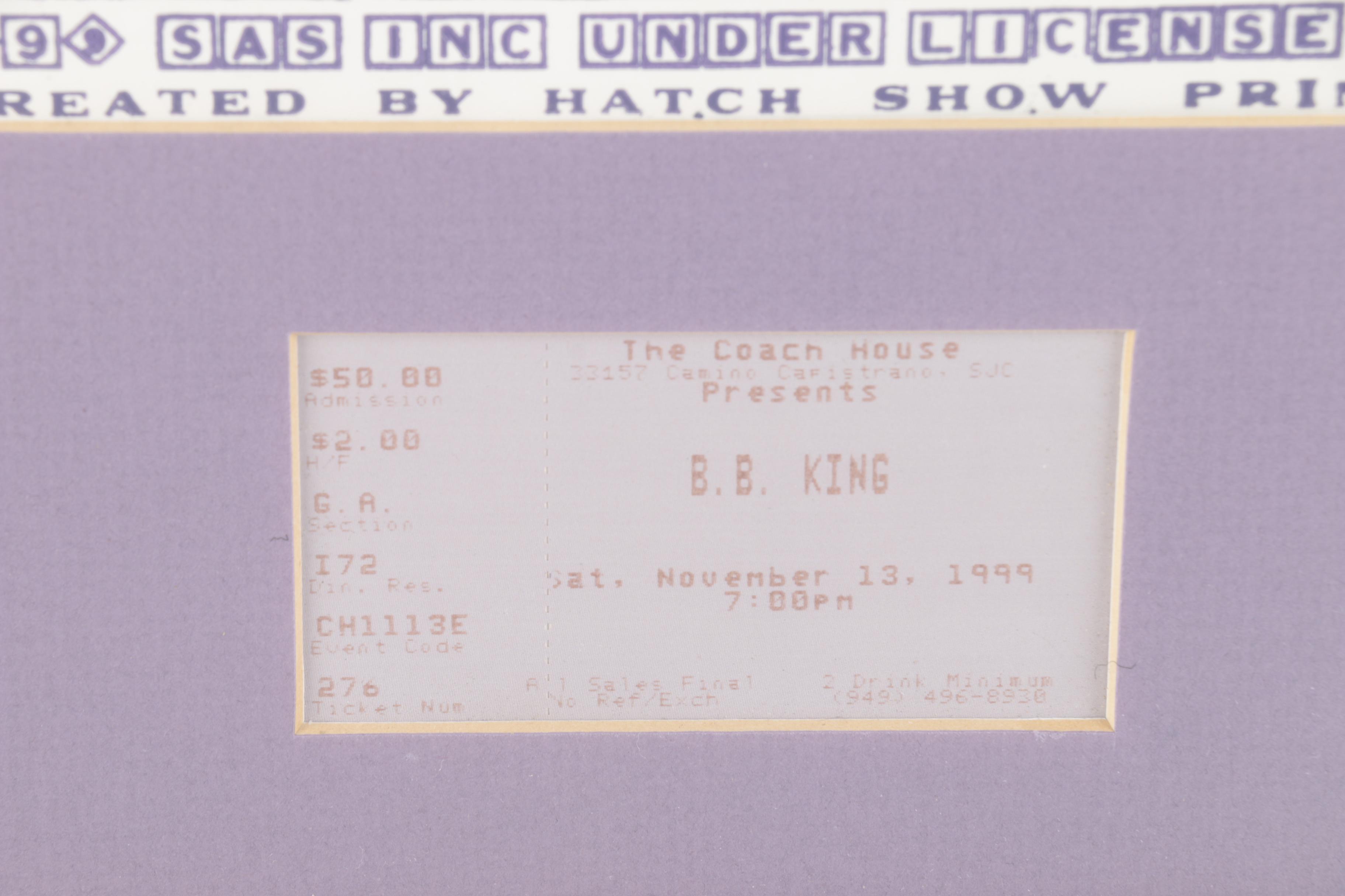 B.B. King Framed Autographed Poster