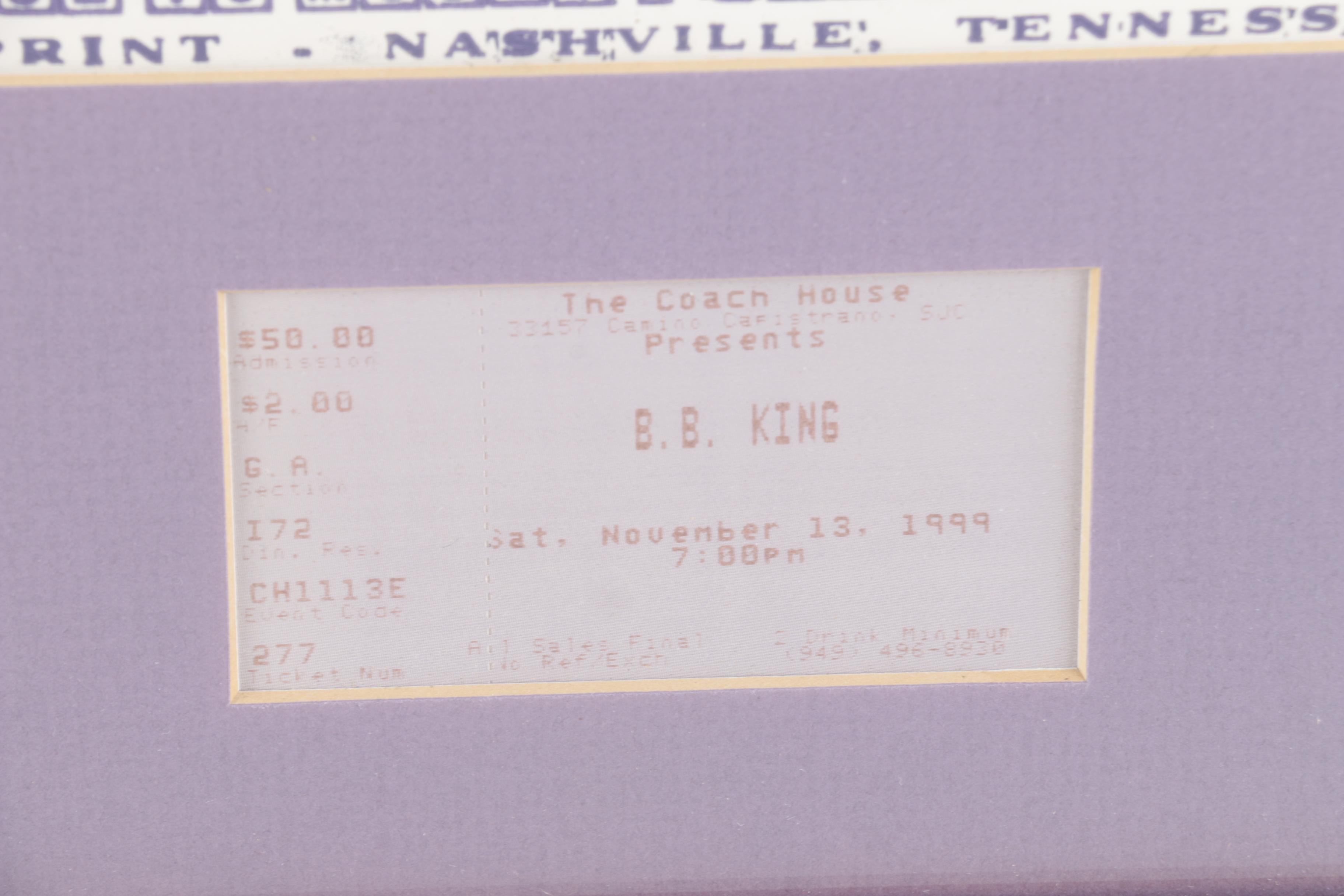 B.B. King Framed Autographed Poster