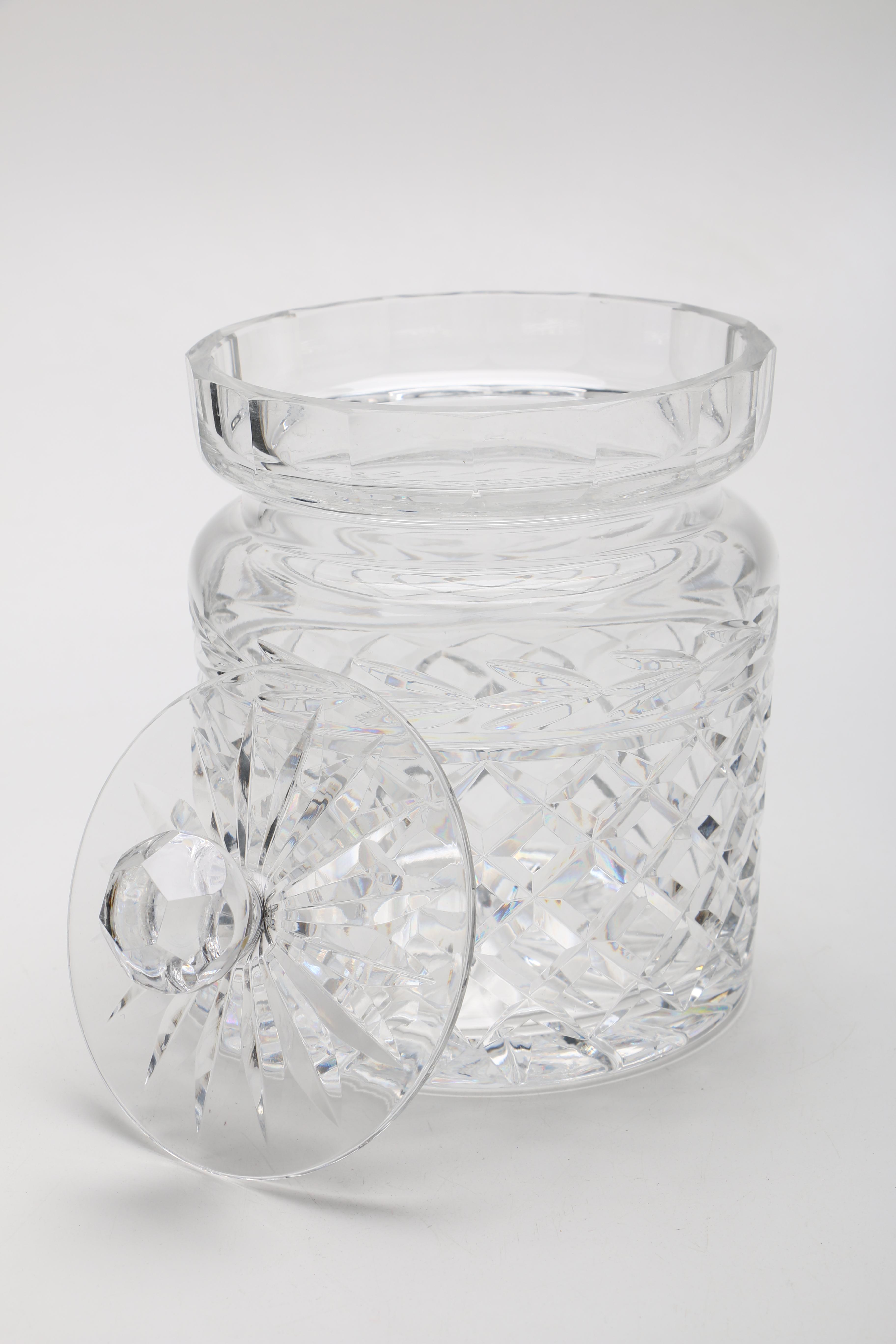 Waterford Crystal Biscuit Barrel and Jam Jar