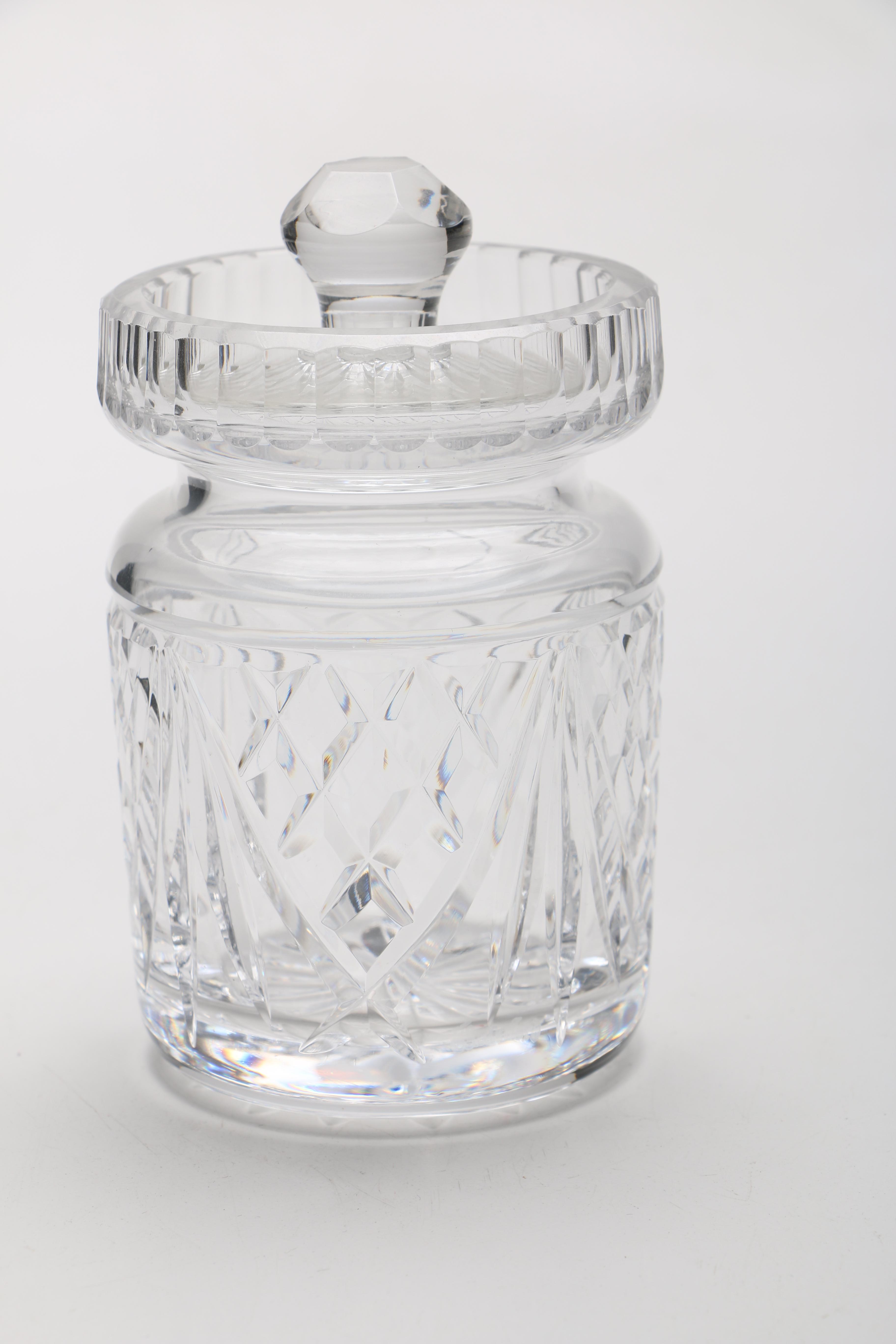 Waterford Crystal Biscuit Barrel and Jam Jar